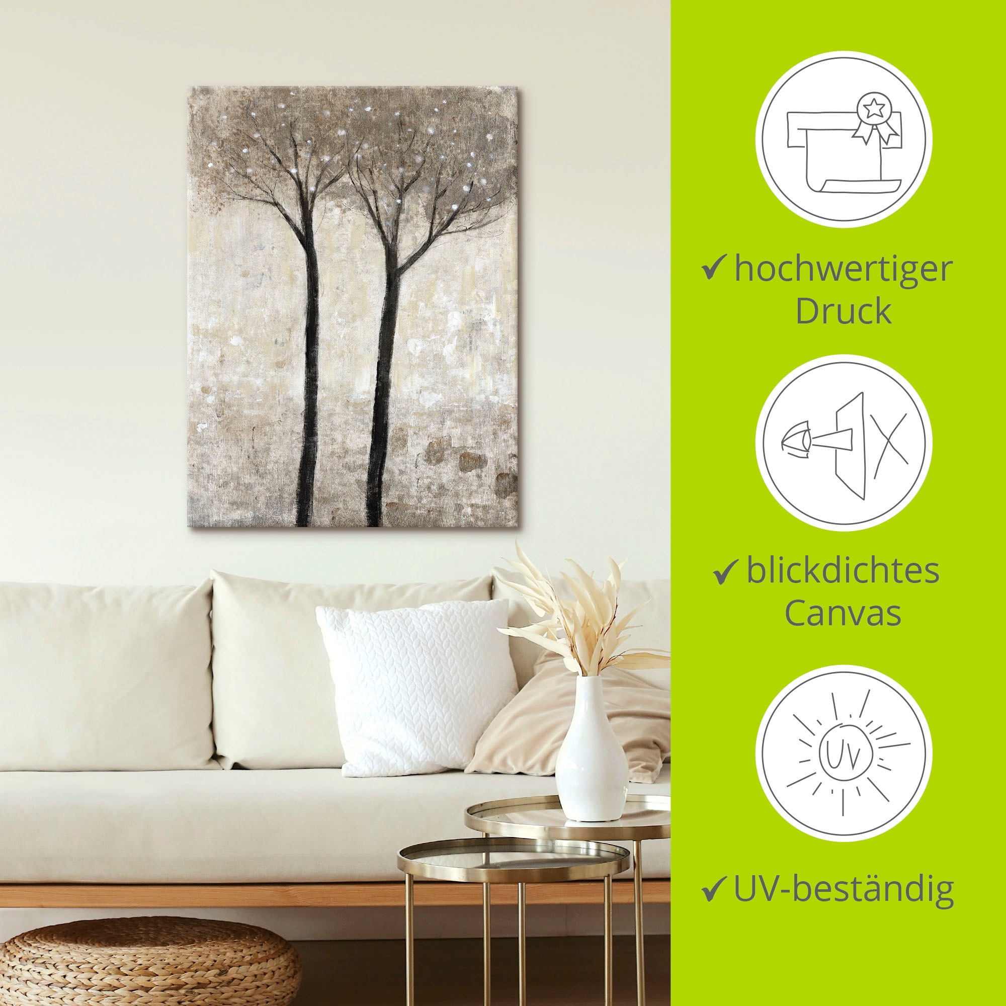 Artland Leinwandbild »Blühender Baum II« Bäume 1 Stk. tlg. auf Holzrahmen gespannt