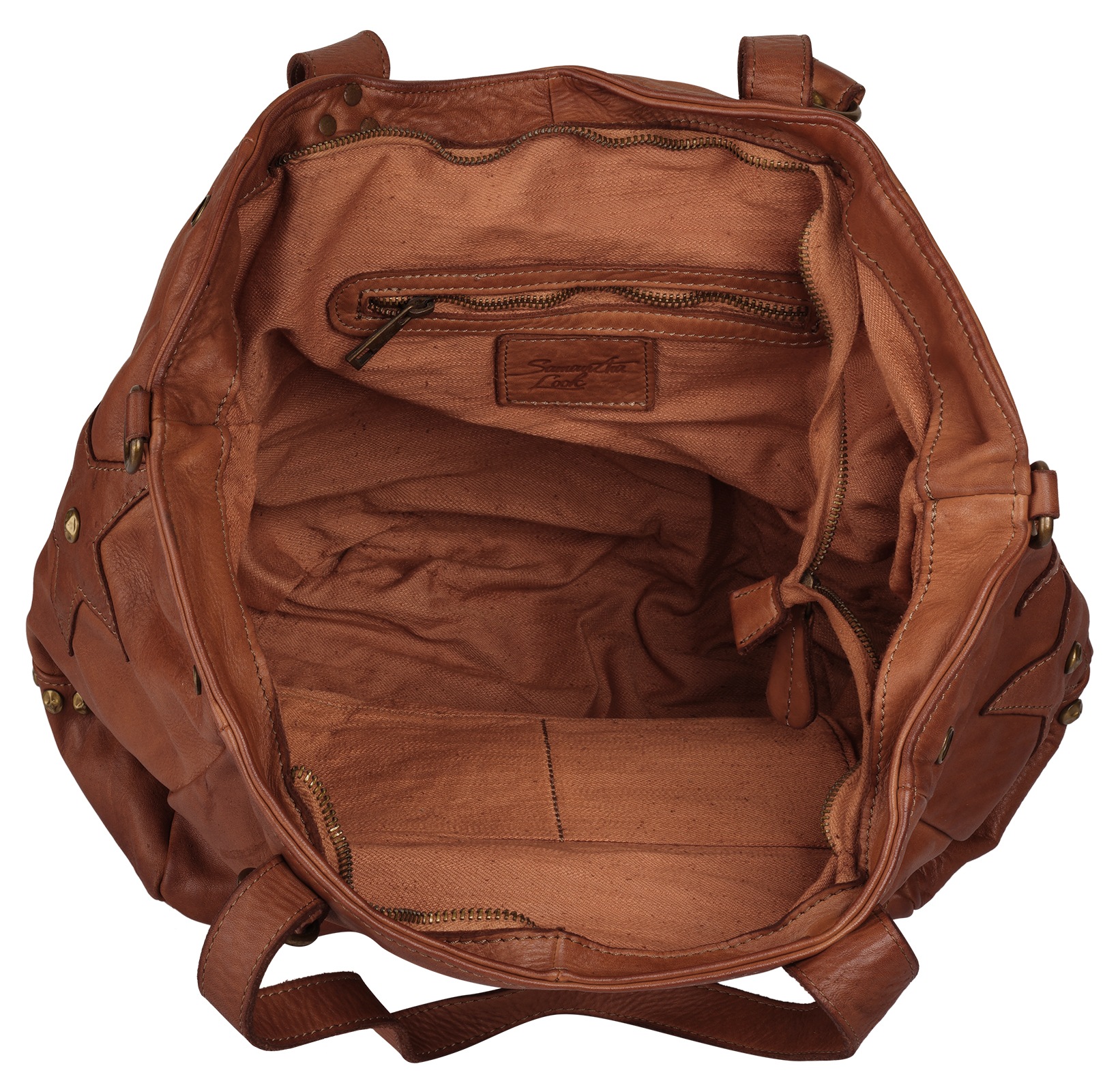 Samantha Look Shopper echt Leder, Made in Italy