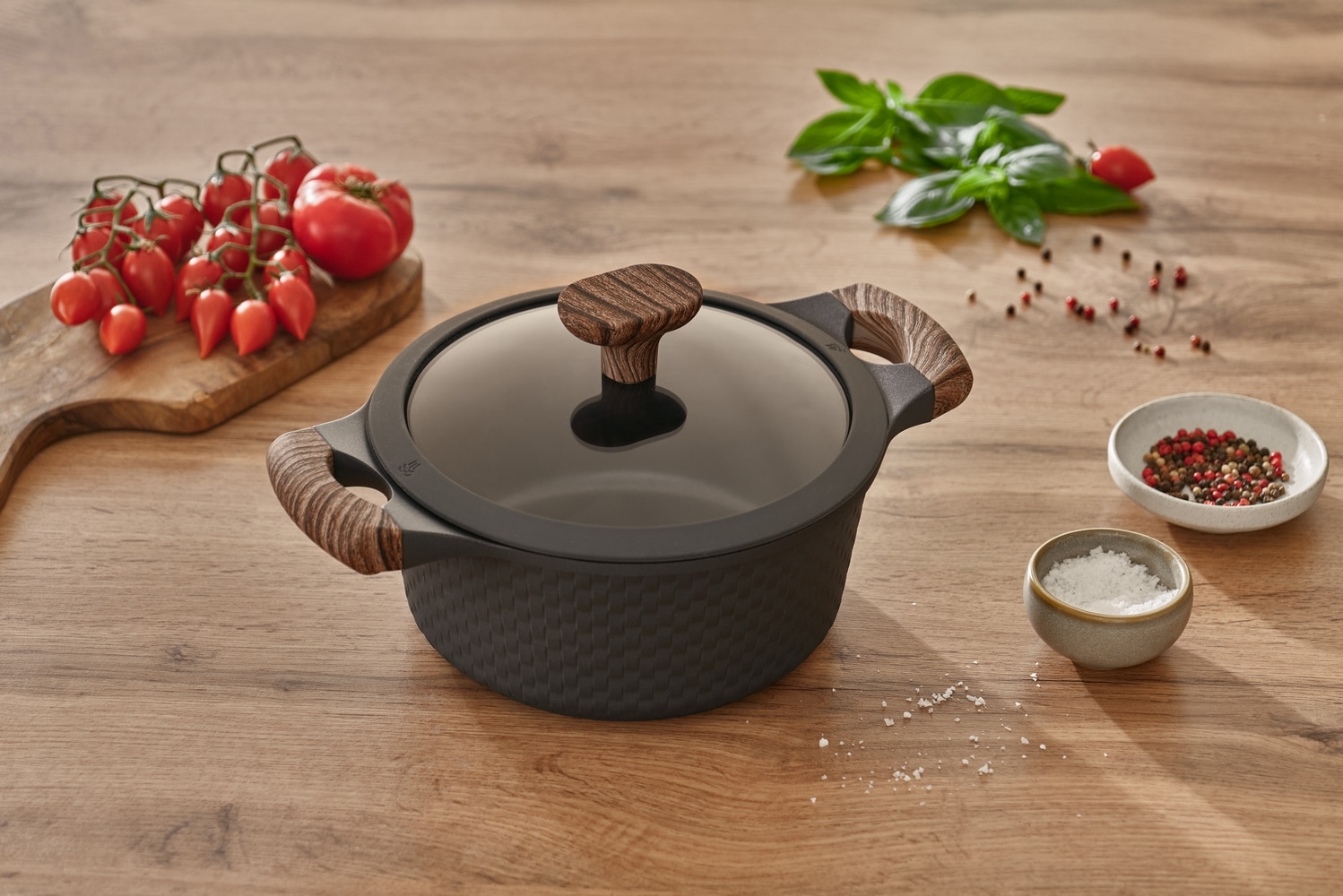 RESTO Kitchenware Bratentopf »Ran, Kochtopf antihaftbeschichtet und spülmaschinenfest« 2 Stk. tlg. Aluminiumguss