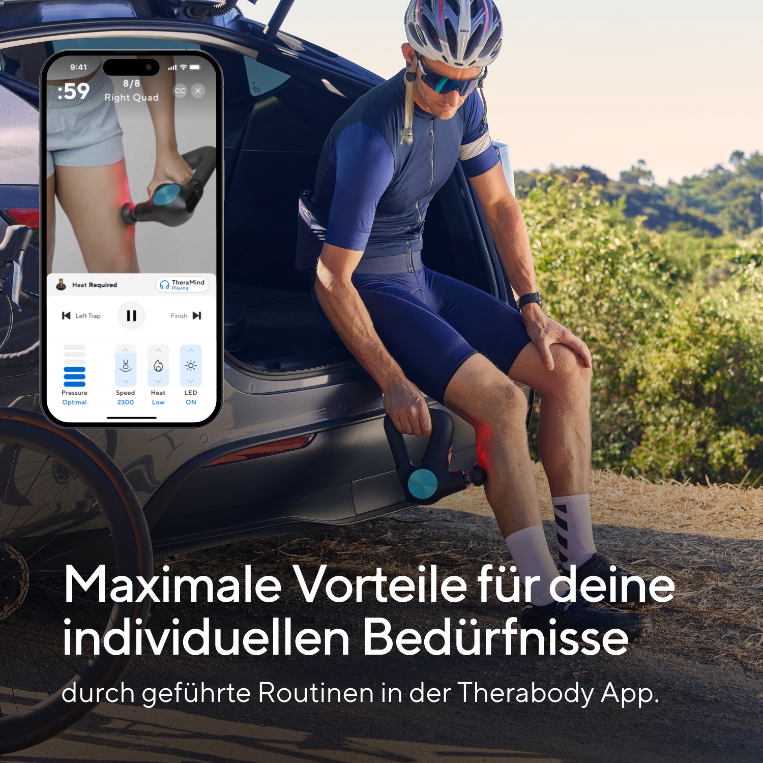 Therabody Massagepistole »Theragun PRO Plus Schmerzlinderung, Regeneration, wissensch. erwiesen«, Massage-, Vibrations-, Wärmetherapie, Pulsmessung, App-Steuerung