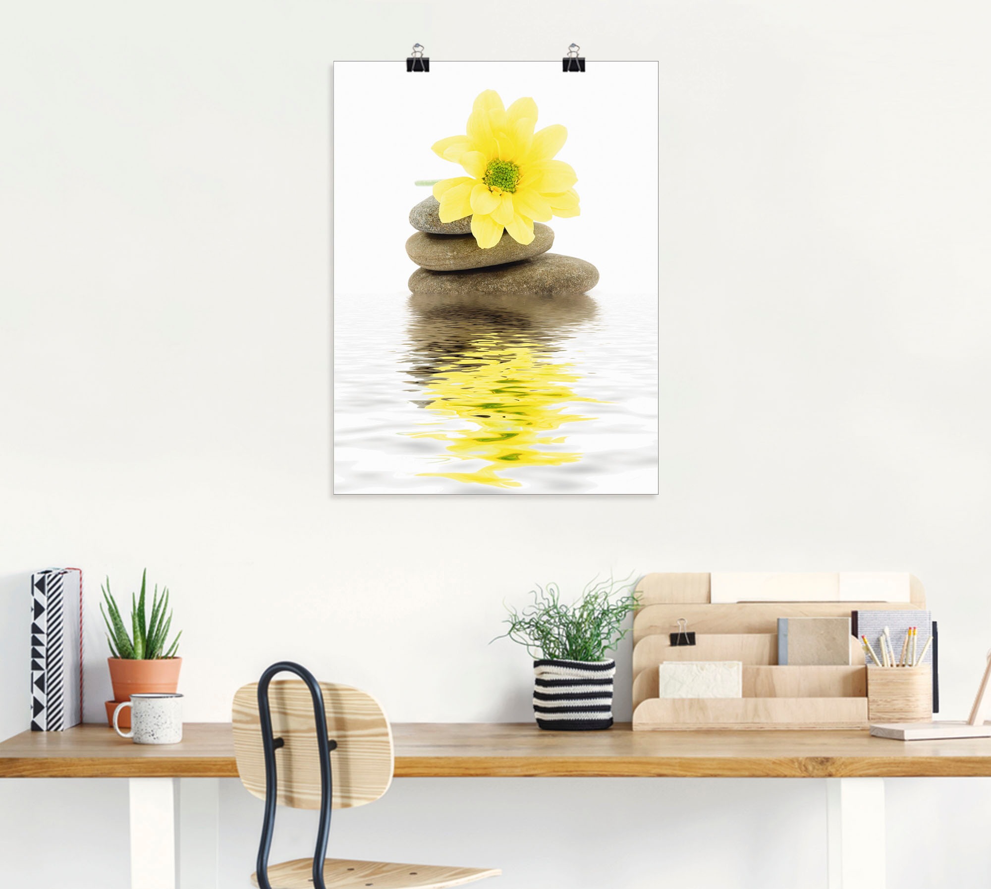Artland Wandbild »Zen Spa Steine mit Blumen II«, Zen, (1 St.), als Alubild, Outdoorbild, Leinwandbild, Poster in verschied. Größen