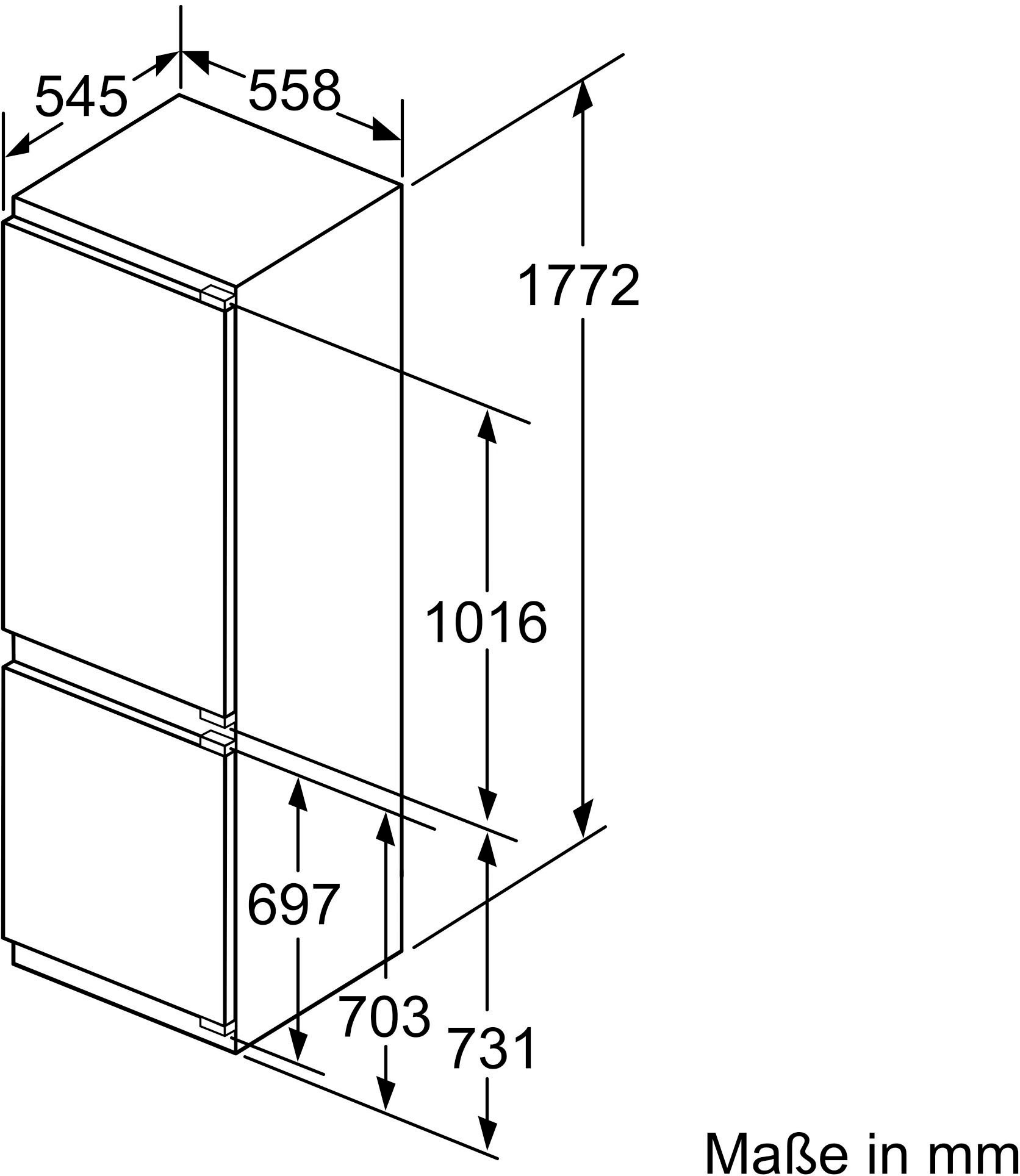 SIEMENS Einbaukühlgefrierkombination »KI86SHDD0«, KI86SHDD0, 177,2 cm hoch, 55,8 cm breit