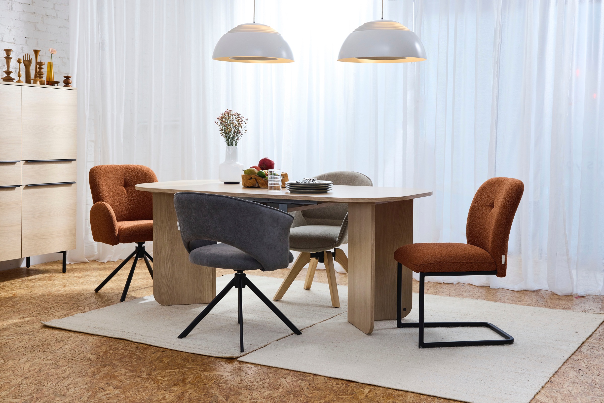 TOM TAILOR HOME Esstisch »ROUNDES TABLE«, Tischplatte und -beine mit gerundeten Ecken.