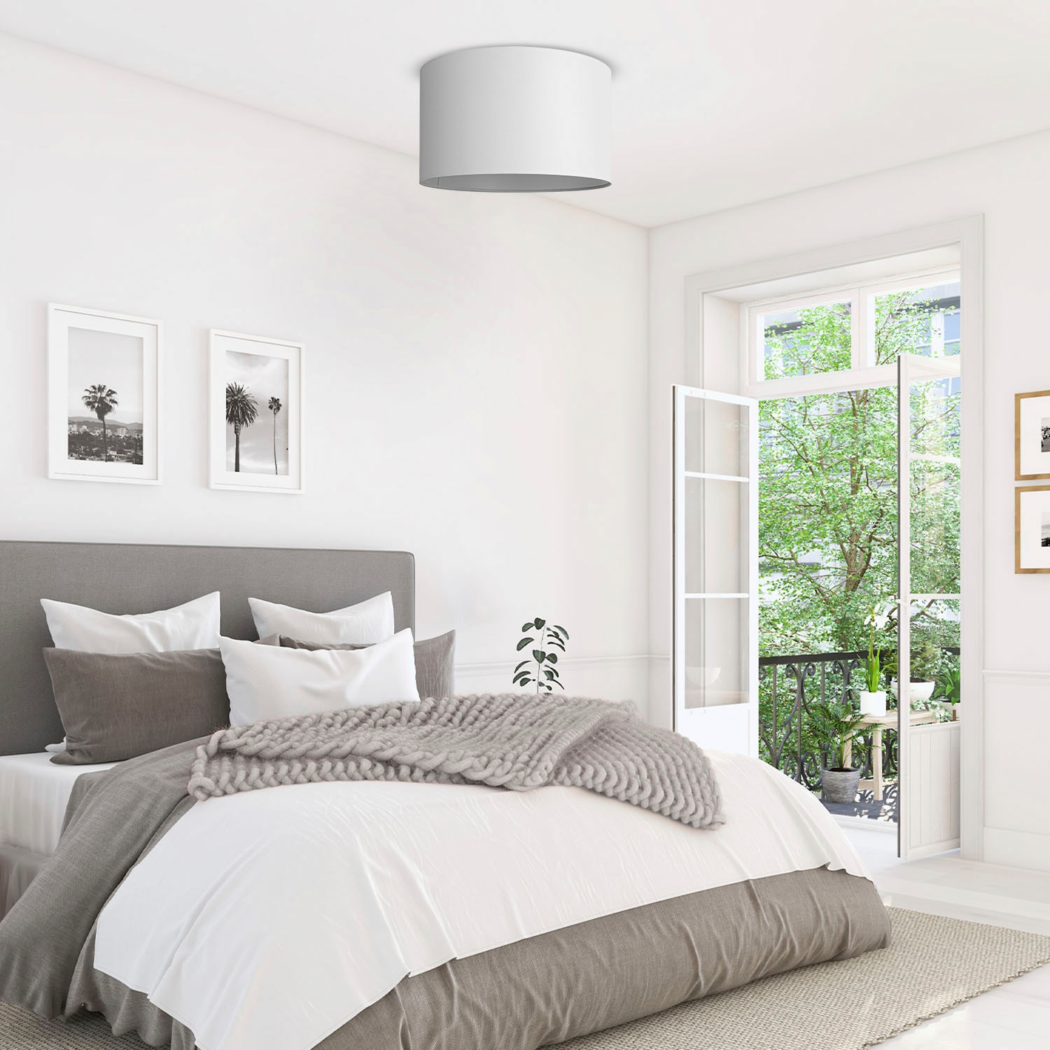Paco Home Deckenleuchte »Uni XXL Und LED E27 1 Deckenleuchte Schlafzimmer, Deko mit Wohnzimmer Jahren kaufen Color«, Garantie Unifarben, 3 | flammig-flammig, online