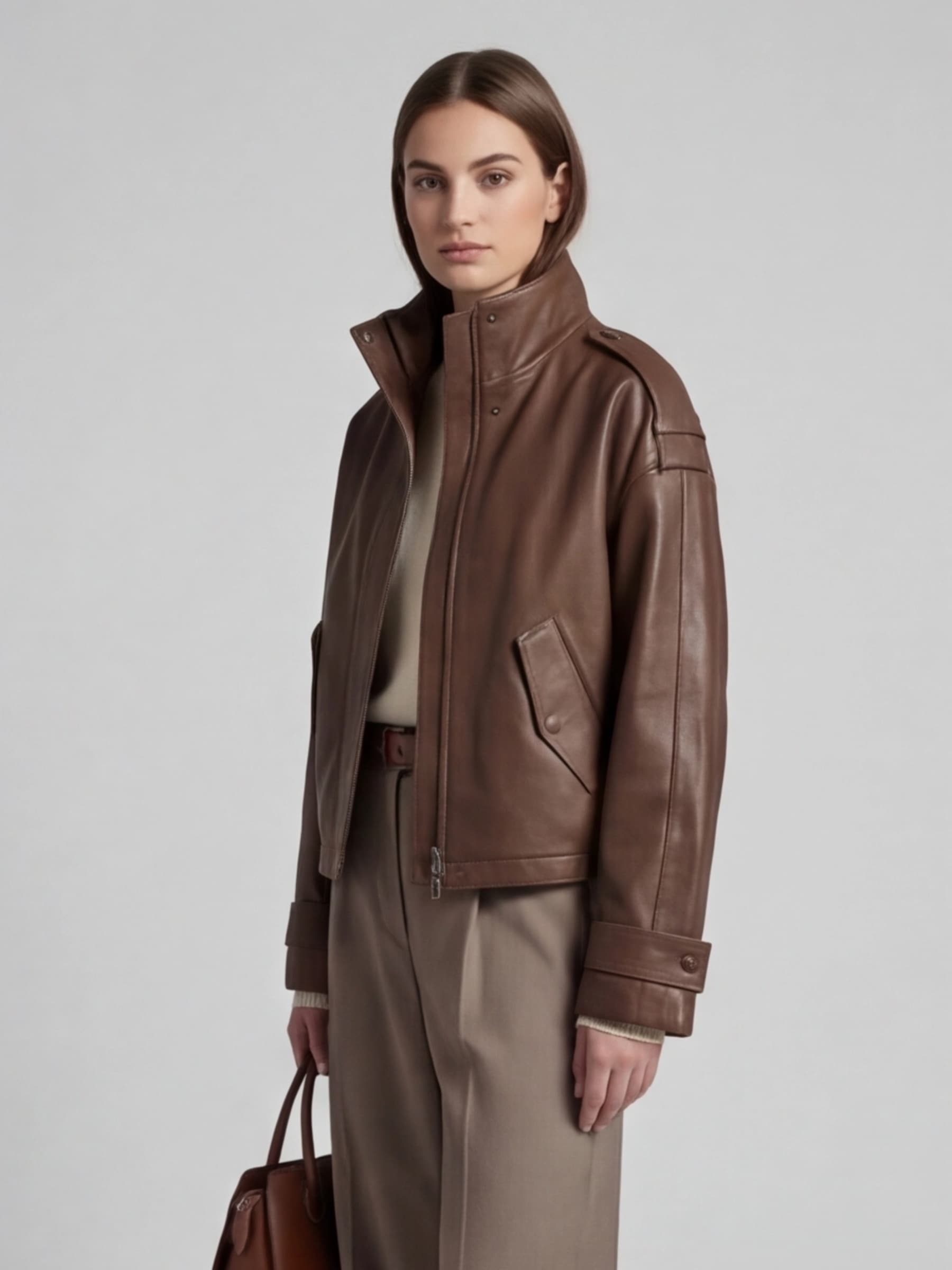 RICANO Lederjacke »Lederjacke Debora« ohne Kapuze Handgefertigt aus echtem Leder