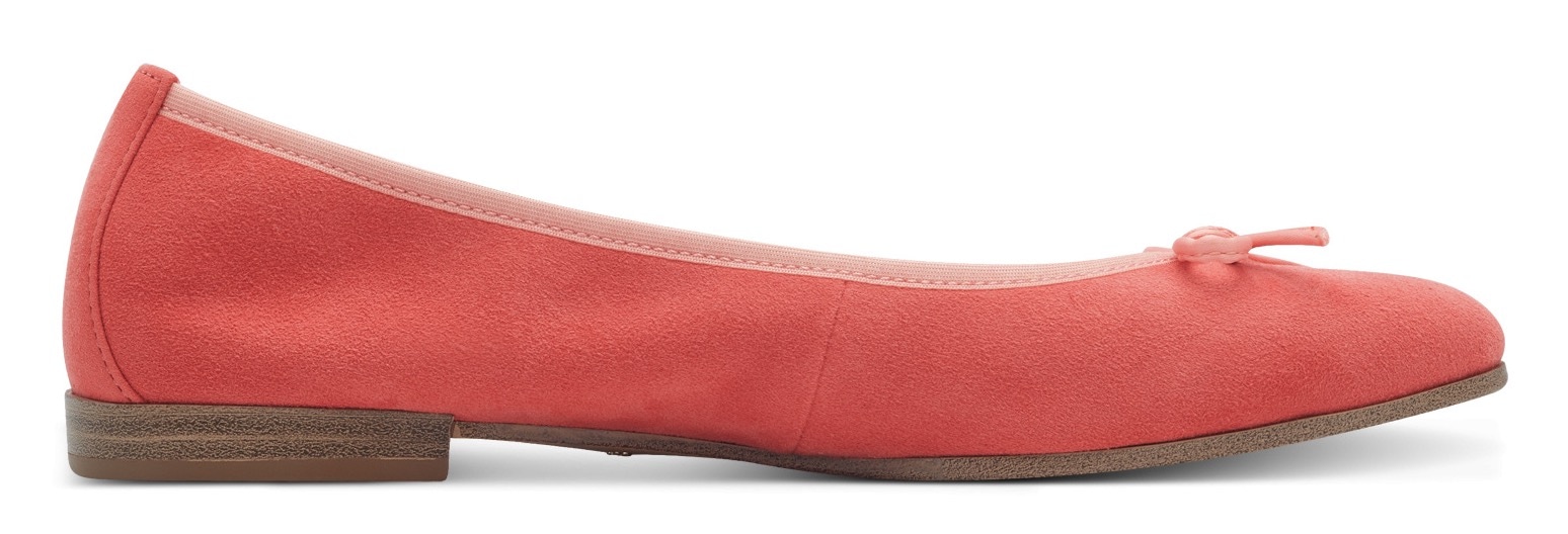 Tamaris Ballerina, Blockabsatz, Businessschuh, Schlupfschuh mit süßer Zierschleife