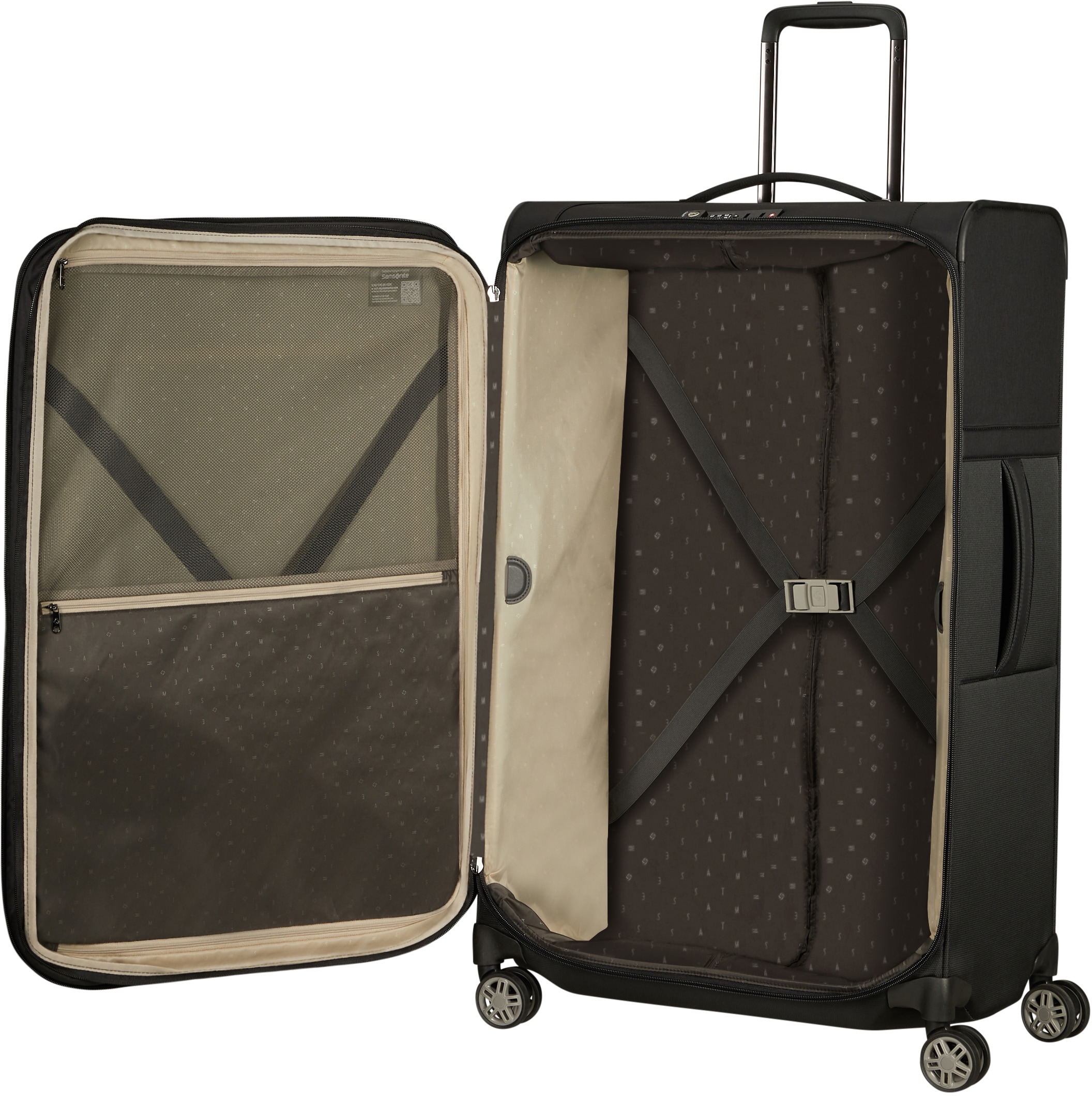 Samsonite Weichgepäck-Trolley »AIREA, verschiedene Größen und Farben«, 4 Rollen, Weichschalen-Koffer Reisekoffer mit Volumenerweiterung bei M/L