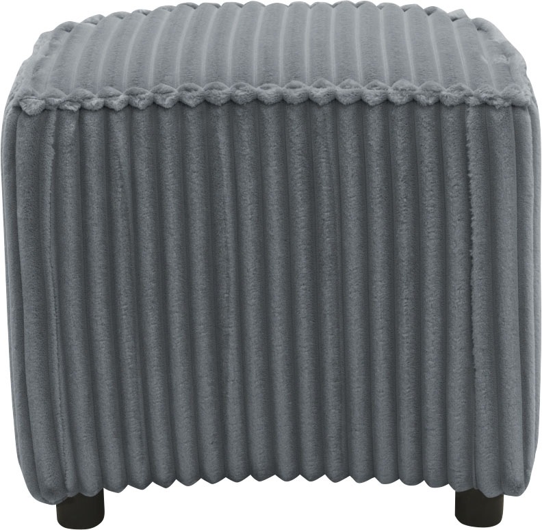 INOSIGN Polsterhocker »AMECA, Hocker, Fußhocker 52 x 47 x 46 cm (BxTxH)«, (1 St.), mit Mega-Cordstoff, sichelförmig