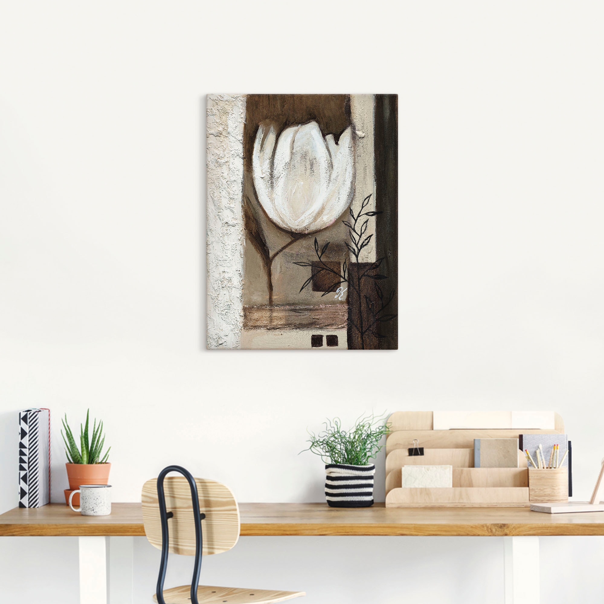 Artland Leinwandbild »Braune Tulpen II« Blumen 1 Stk. tlg. auf Holzrahmen gespannt