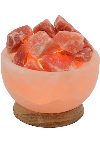 Salzkristall-Tischlampe »Salzkristallschale«