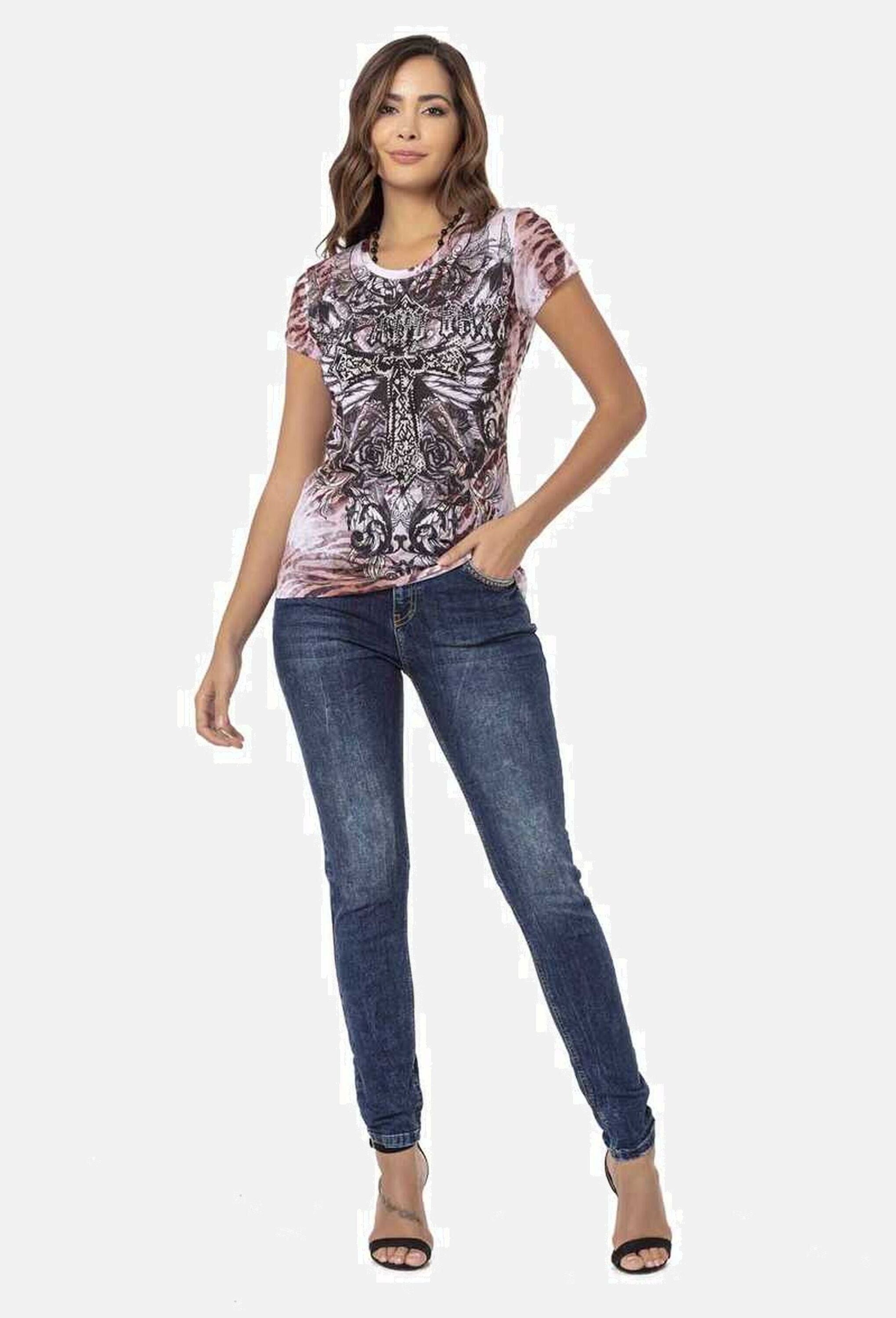 Cipo & Baxx 5-Pocket-Jeans »Cipo & Baxx Jeans« mit dezenter Waschung und coolen Nieten, WD460
