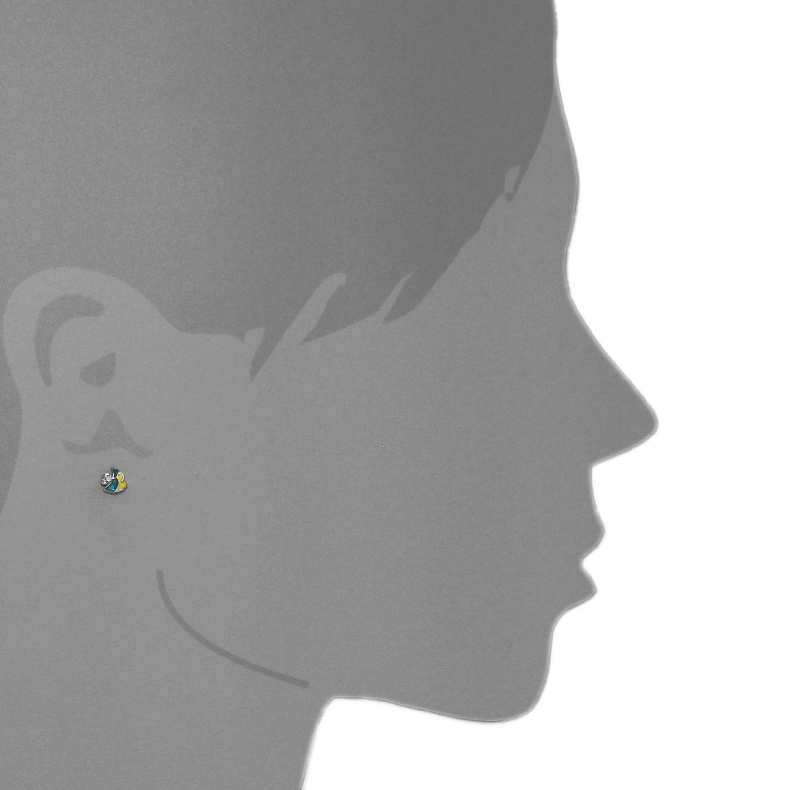 OSTSEE-SCHMUCK Paar Ohrstecker »- kleiner Fisch - Silber 925/000 - Zirkonia«