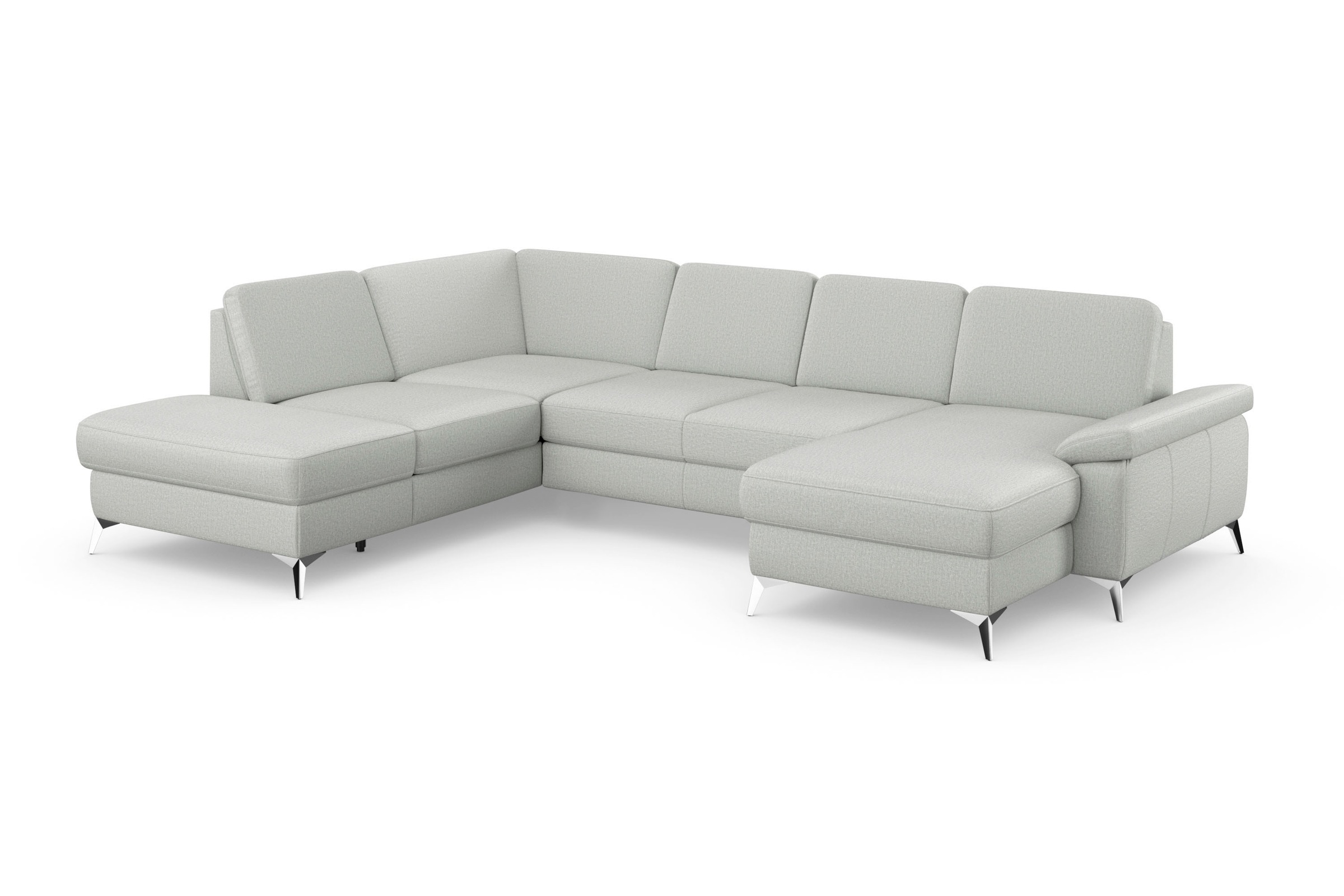 sit&more Wohnlandschaft »Padua U-Form«, inklusive Sitztiefenverstellung, Armteilfunktion und Federkern