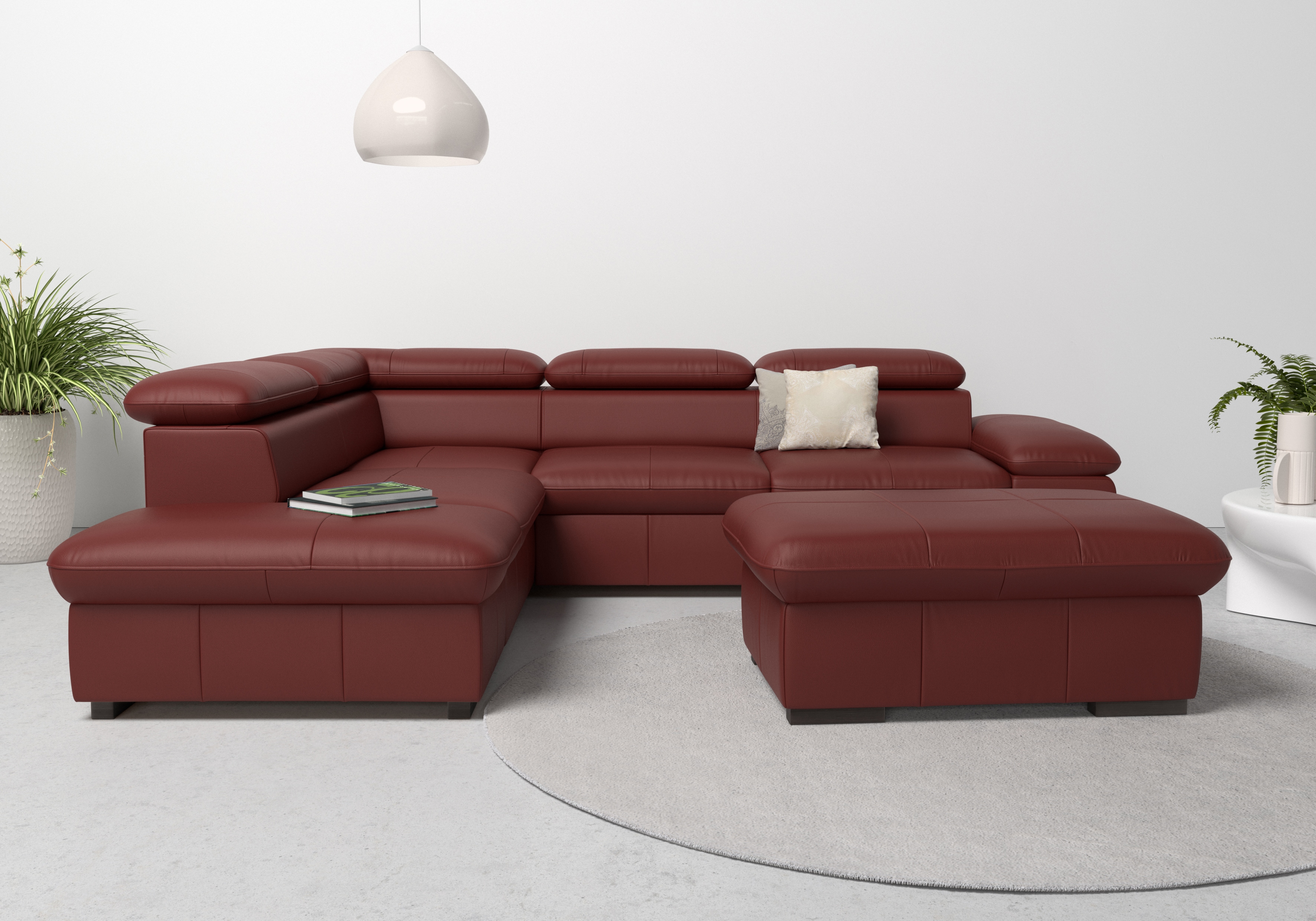 OTTO home Ecksofa "Alberto L-Form" mit Kopfteilverstellung, wahlweise mit Schlaffunktion