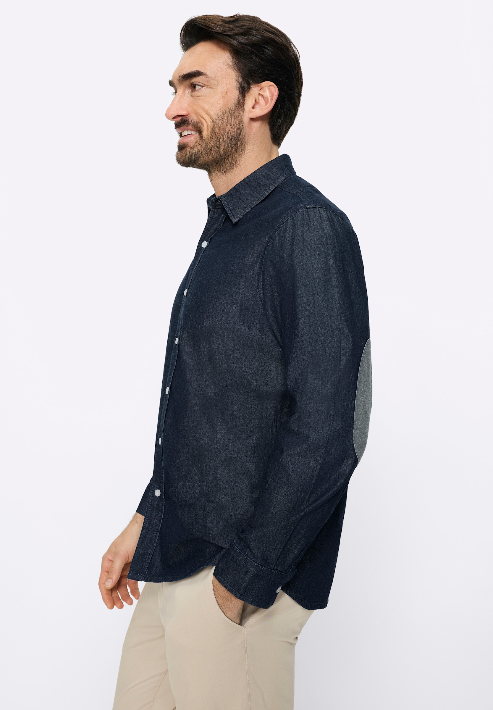 Witt Jeanshemd »Jeans-Hemd Jeanshemd mit Ellenbogen-Patches«
