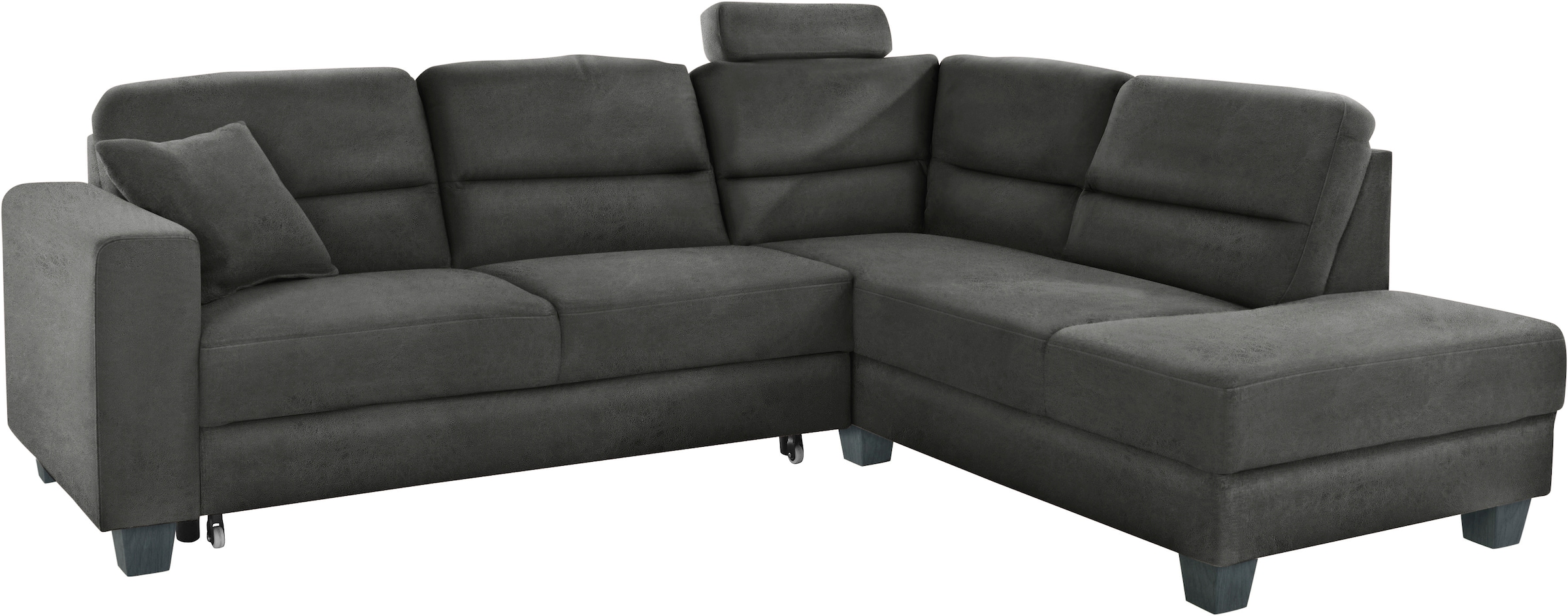 TRENDMANUFAKTUR Ecksofa »Chamber, zeitlos & elegant, bequem, L-Form«, inklusive einer Kopfstütze, wahlweise mit Schlaffunktion