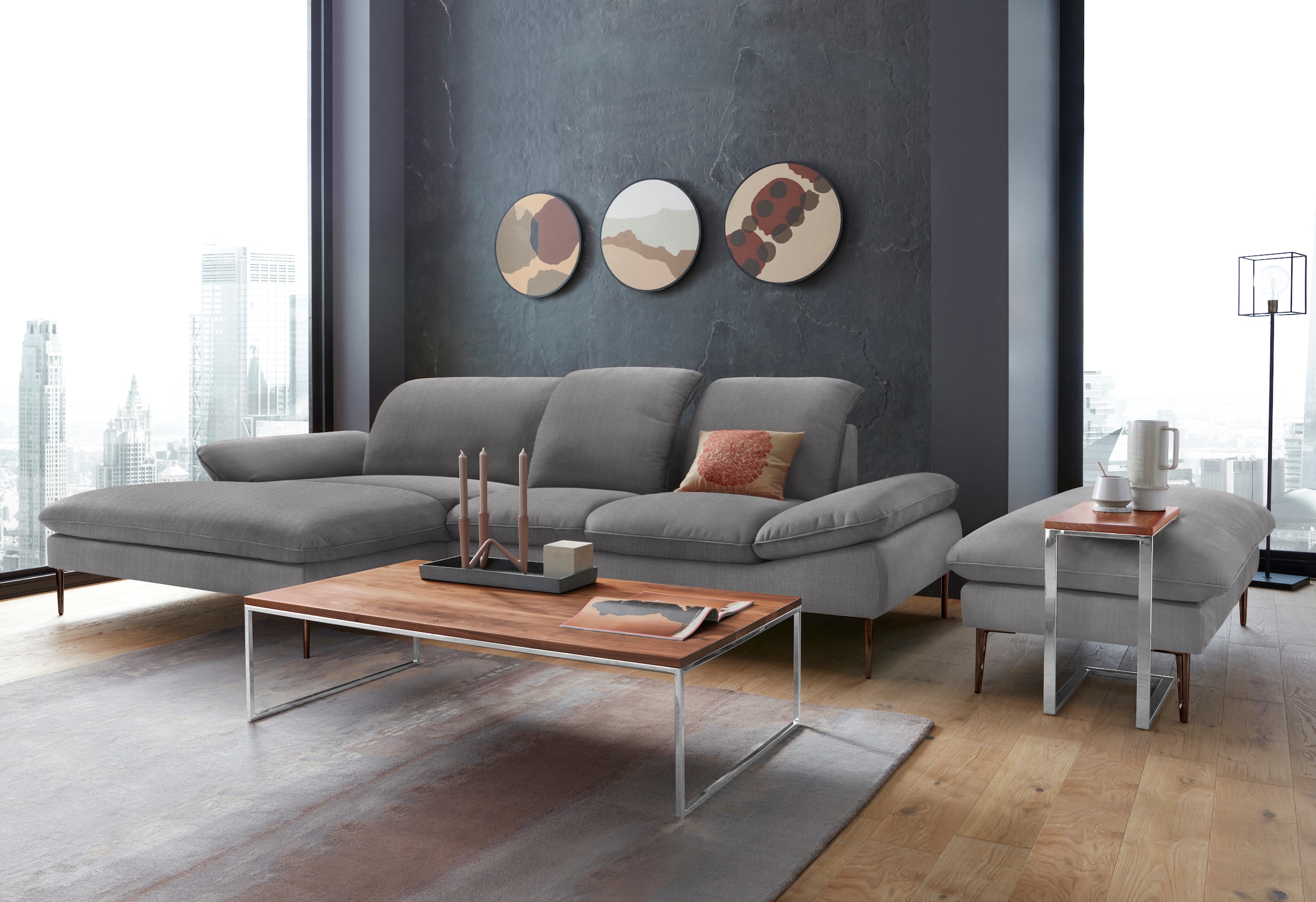 W.SCHILLIG Hocker »enjoy&MORE« Füße bronze pulverbeschichtet, Breite 151 cm