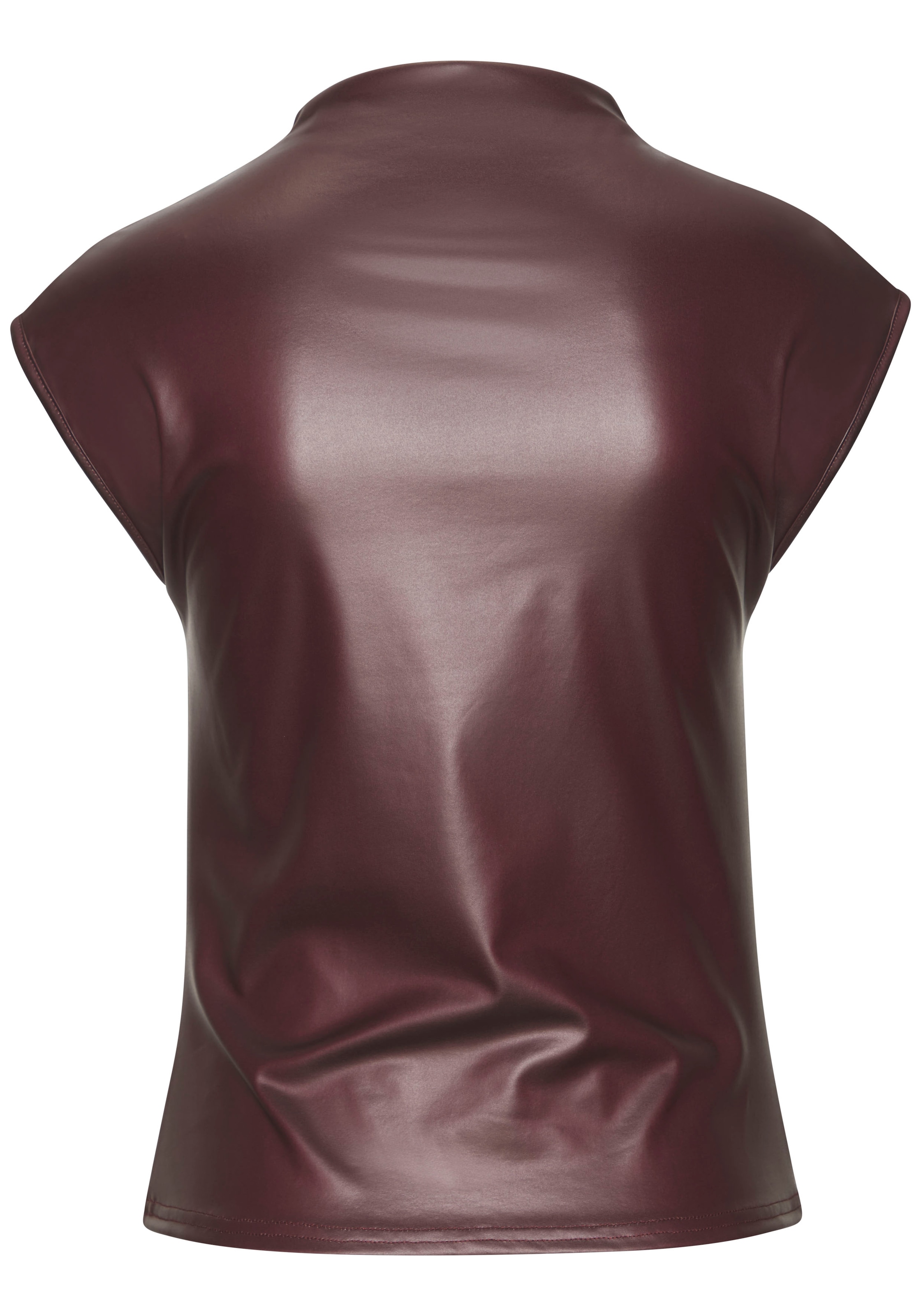 LASCANA Rundhalsshirt aus Lederimitat, Partytop