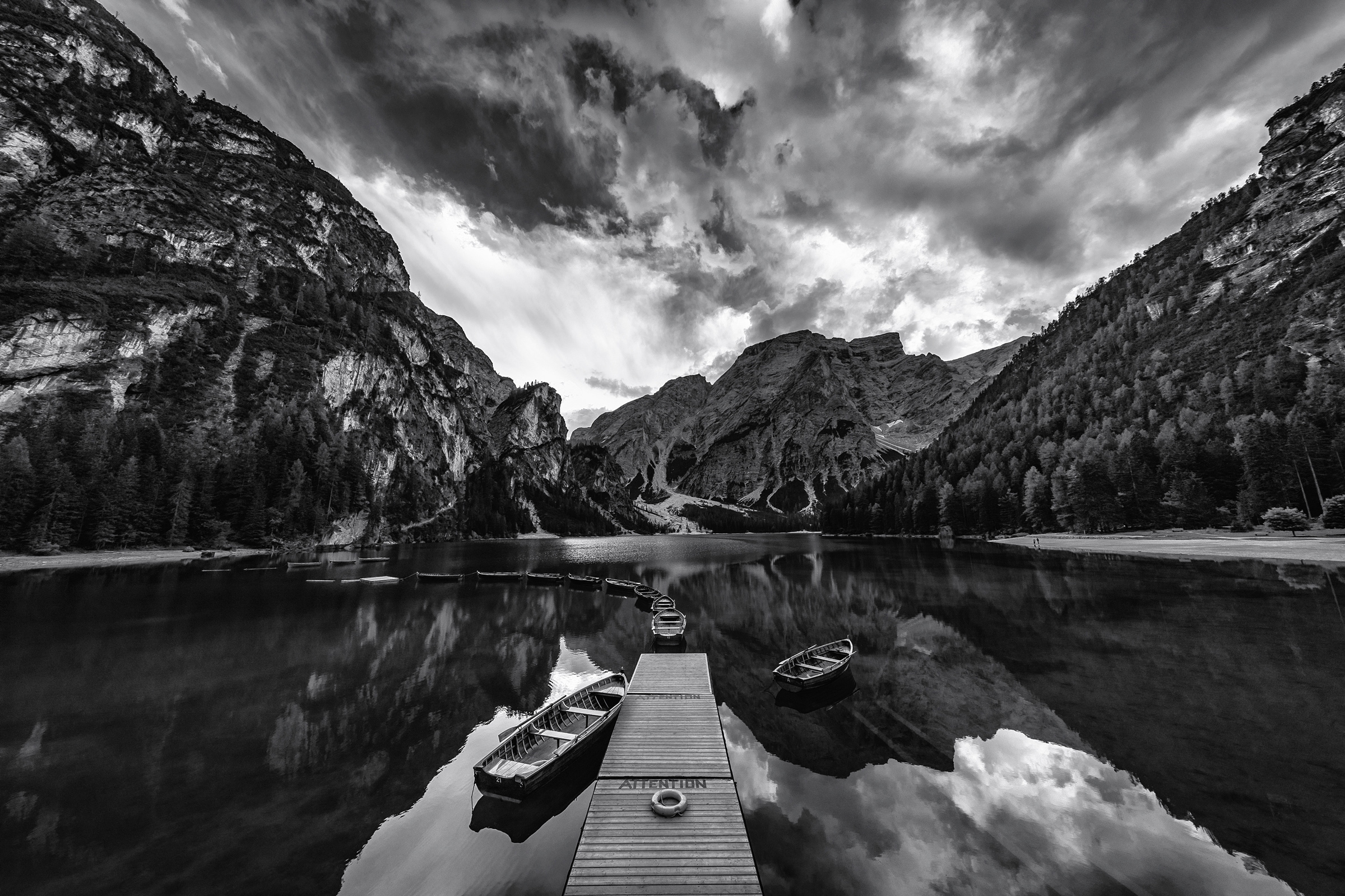 Fototapete »Photo-Art MARCO TAGLIARINO, BRAIES 'GRAUSTUFEN'«