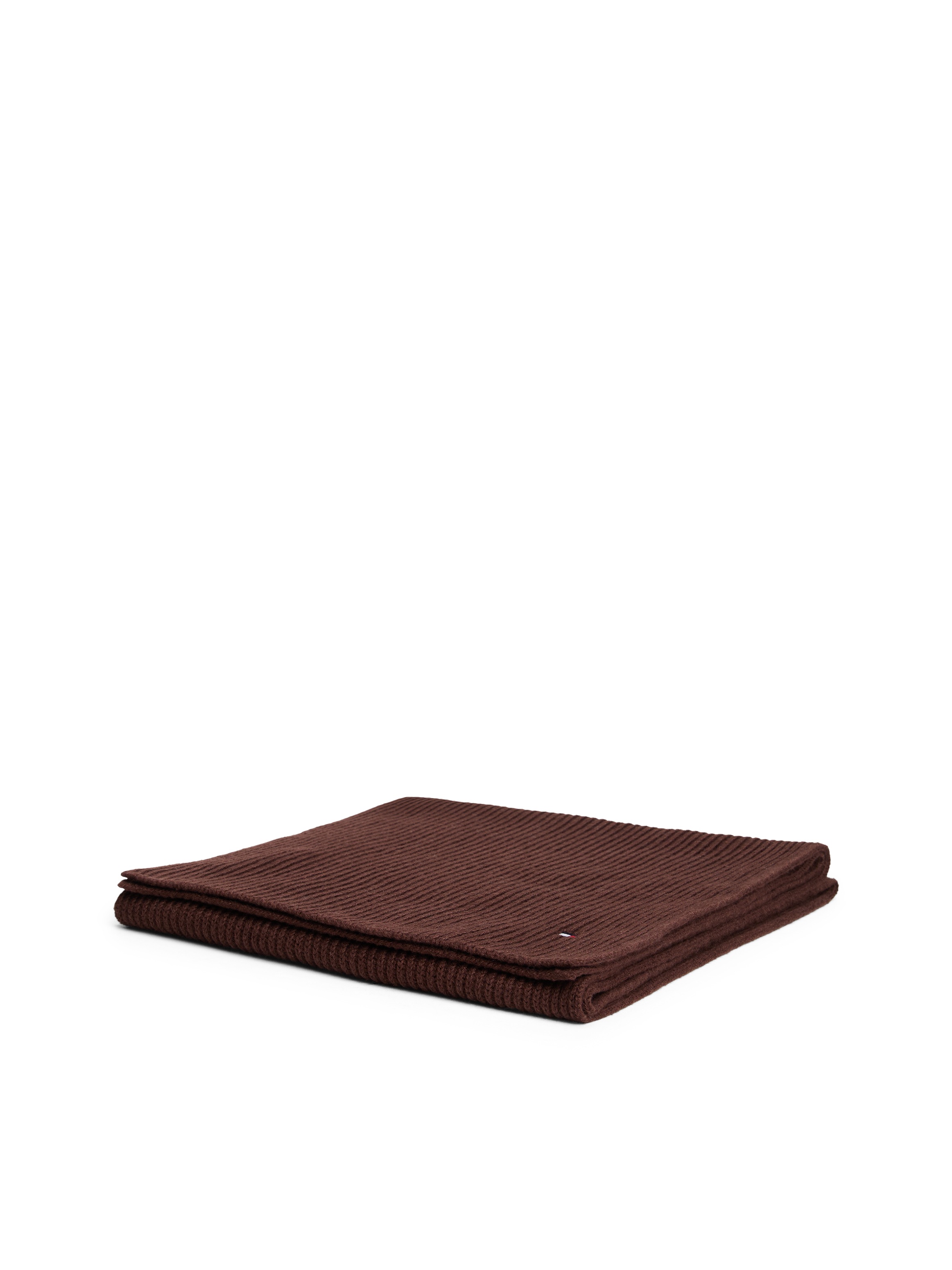 Tommy Hilfiger Strickschal »TH FLAG PIMA COTTON CASH SCARF« mit Logostickerei, mit Kaschmiranteil Unisex