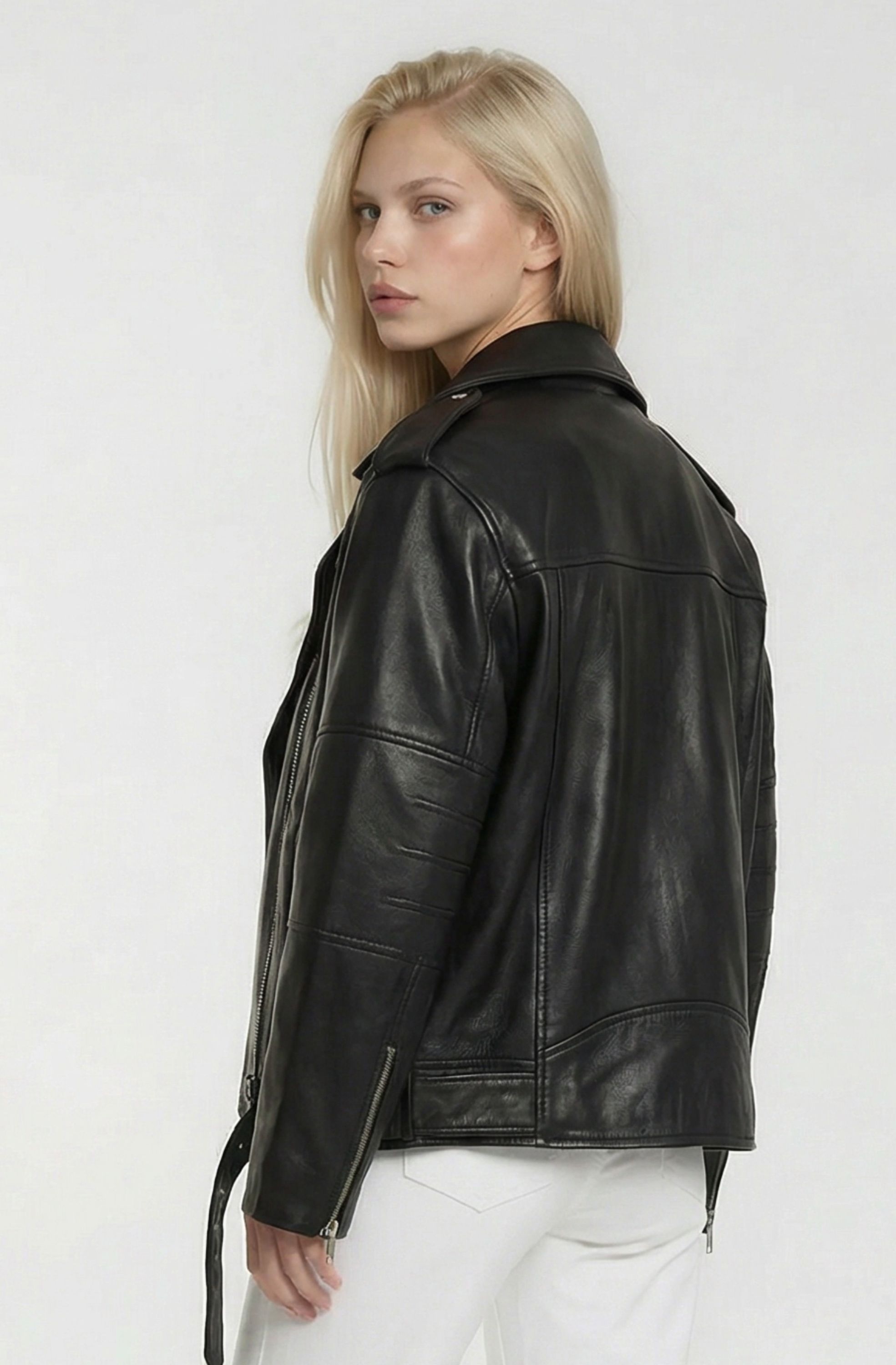 trueprodigy Lederjacke »Dua mit Gürtel und Reißverschluss Details« ohne Kapuze