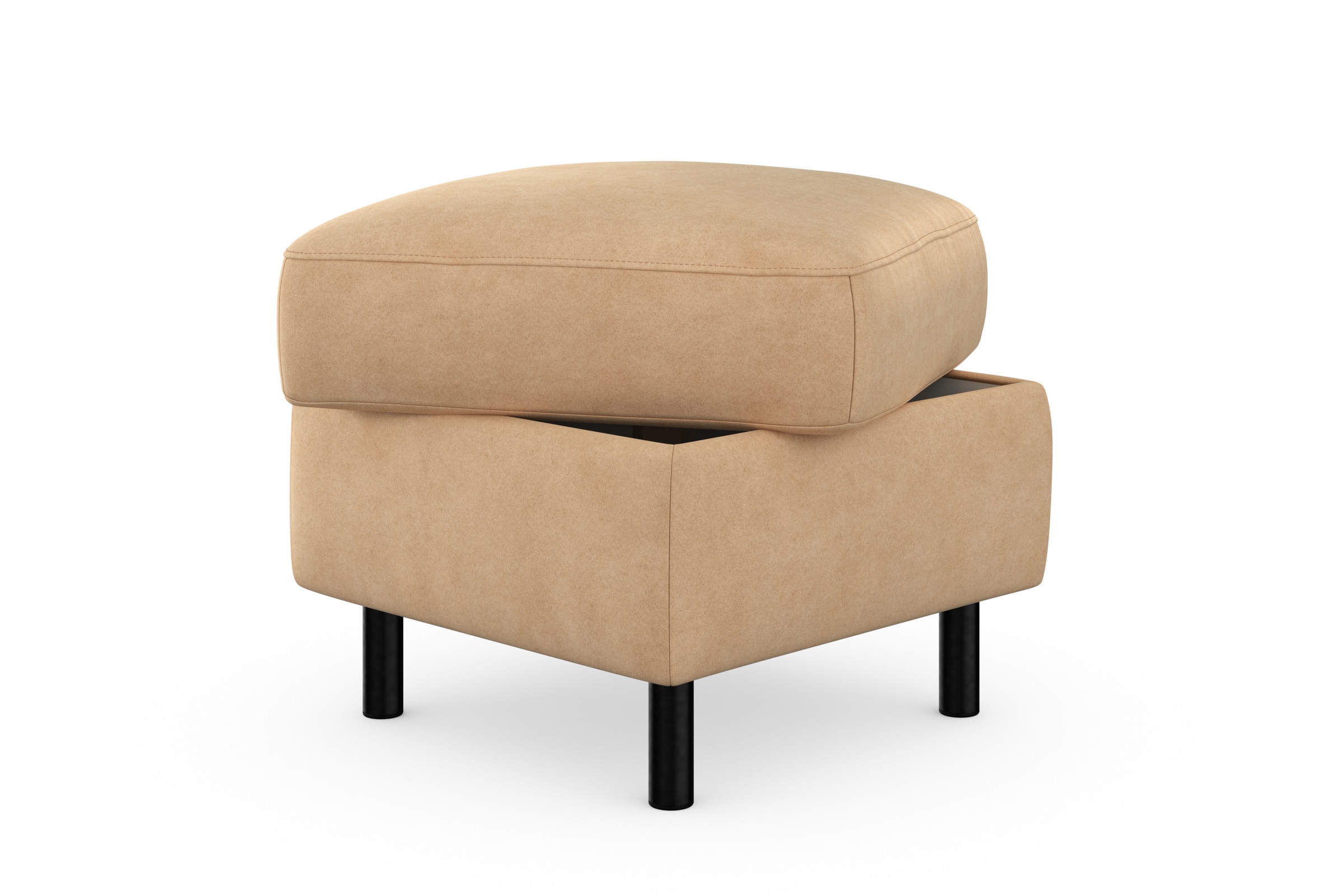 sit&more Stauraumhocker »Sinatra«, Sitzfläche ist abnehmbar, mattschwarze Metallfüße