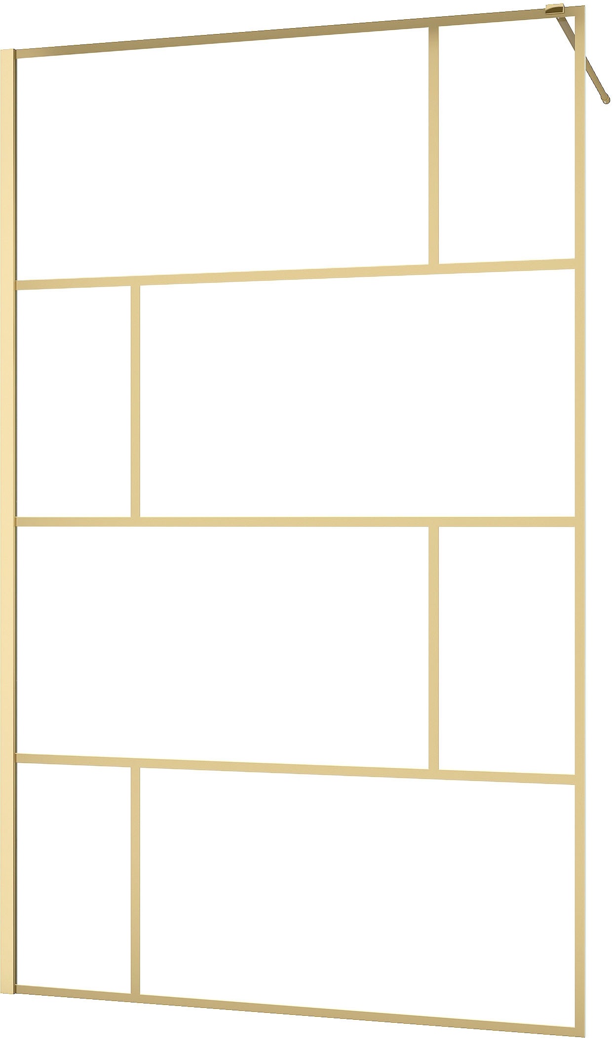 Marwell Walk-in-Dusche »Bricks Gold«, mit goldenen Siebdruck
