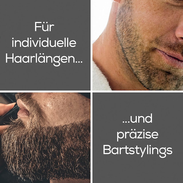 BEURER Bartschneider »BarbersCorner HR 4000«, 4 Aufsätze, Gerät  spritzwassergeschützt (IPX4) mit 3 Jahren XXL Garantie