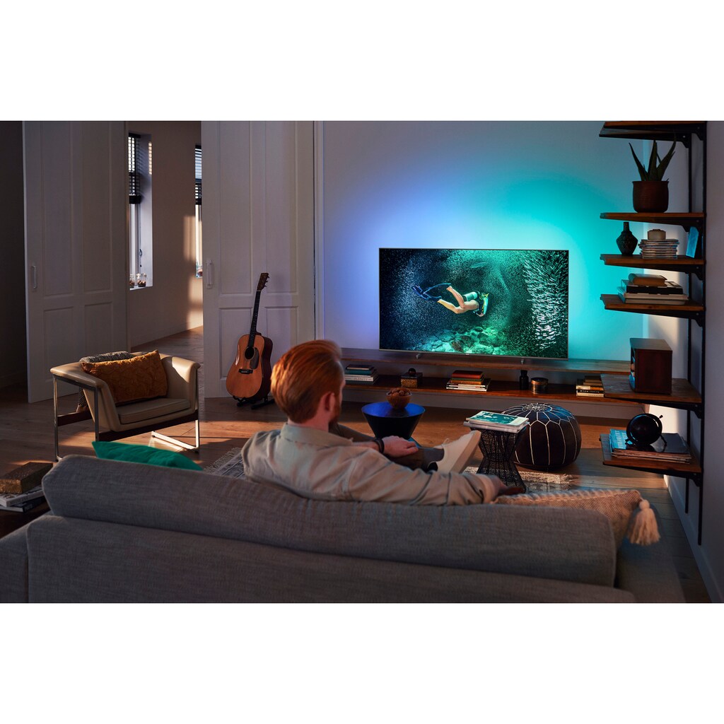 Philips LED-Fernseher »75PUS7906/12«, 189 cm/75 Zoll, 4K Ultra HD, Android TV-Smart-TV, 3-seitiges Ambilight