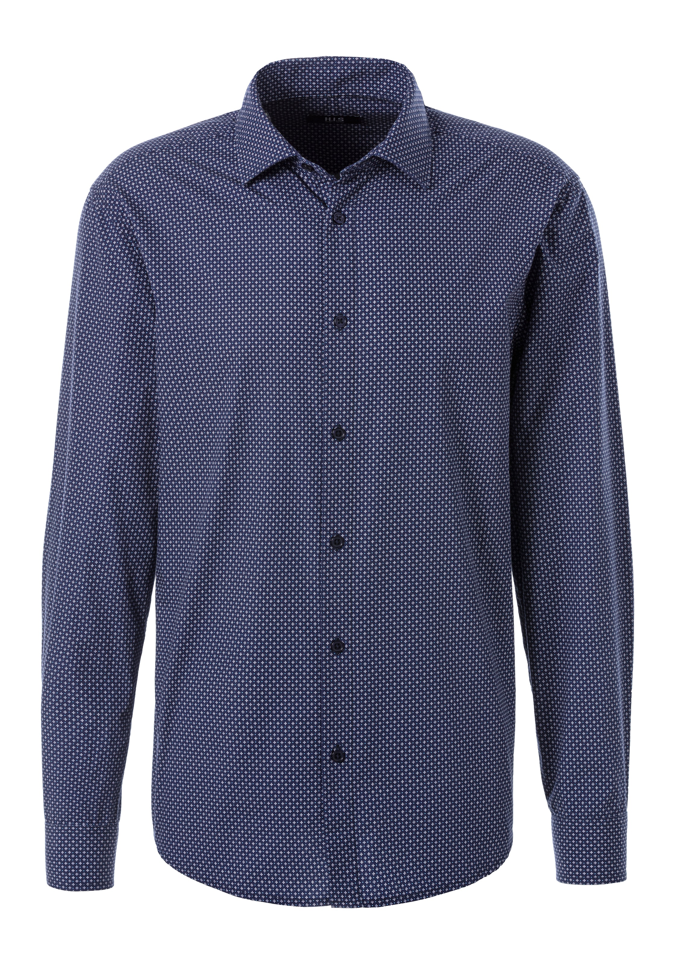 H.I.S Langarmhemd »Regular fit«, mit Haifischkragen und allover Print aus reiner Baumwolle