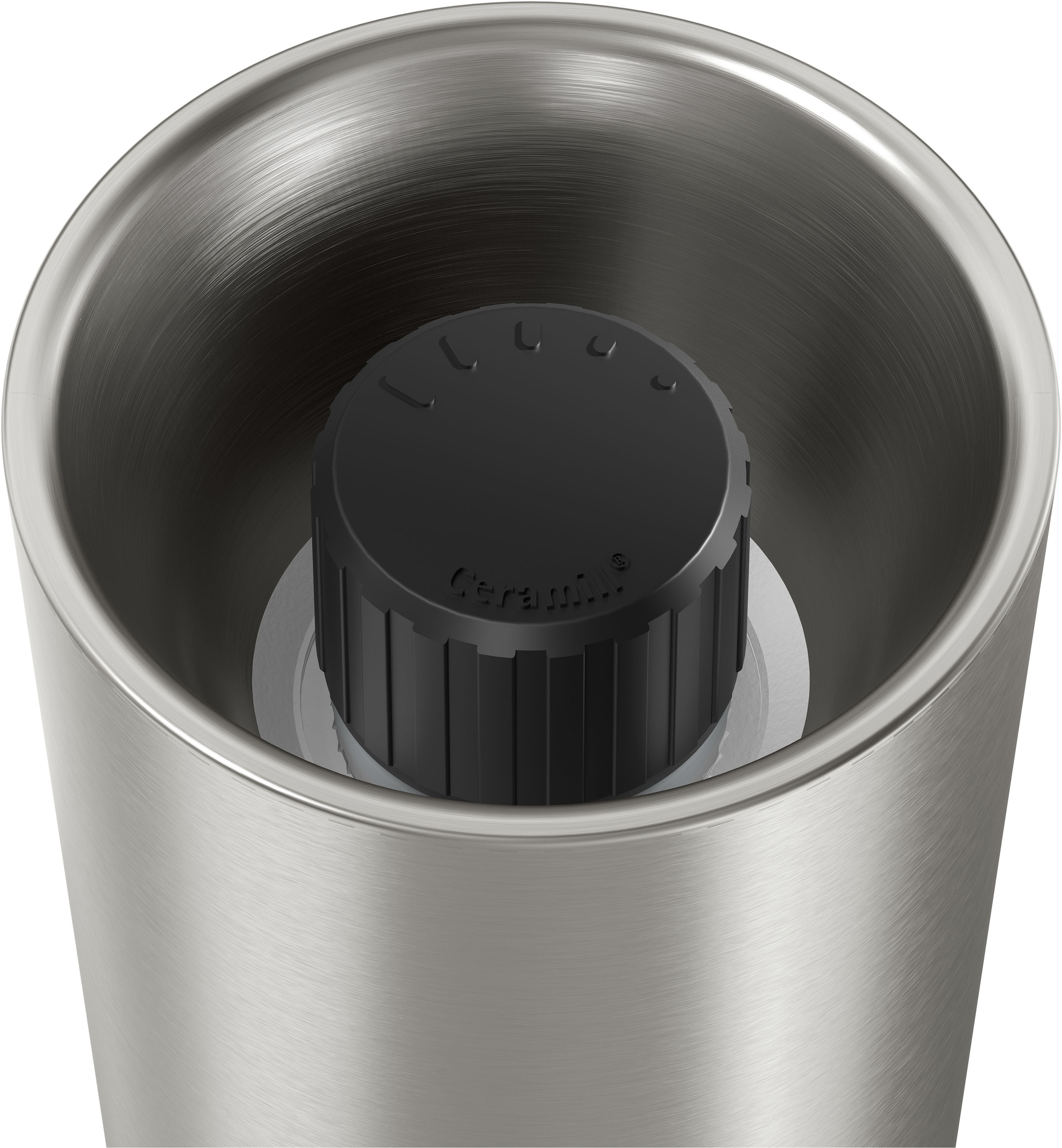 WMF Gewürzmühle »Nature Pro Edelstahl« Keramikmahlwerk, einstellbarer Mahlgrad, Aromaschutzdeckel, Holz