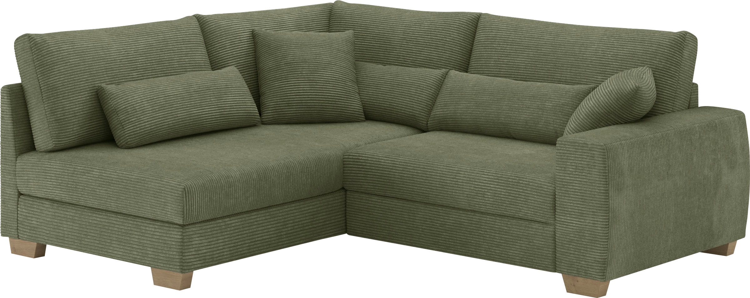 Mr. Couch Ecksofa »Hilla L-Form«, Mit Federkern, wahlweise mit Bettfunktion und Taschenfederkern
