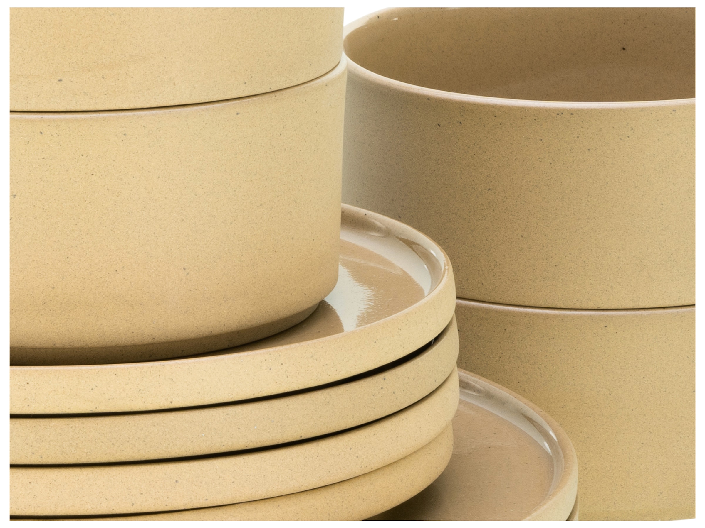 CreaTable Speiseteller »Futuro« Teller Set für 4 Personen, Ø 26 cm, Steinzeug