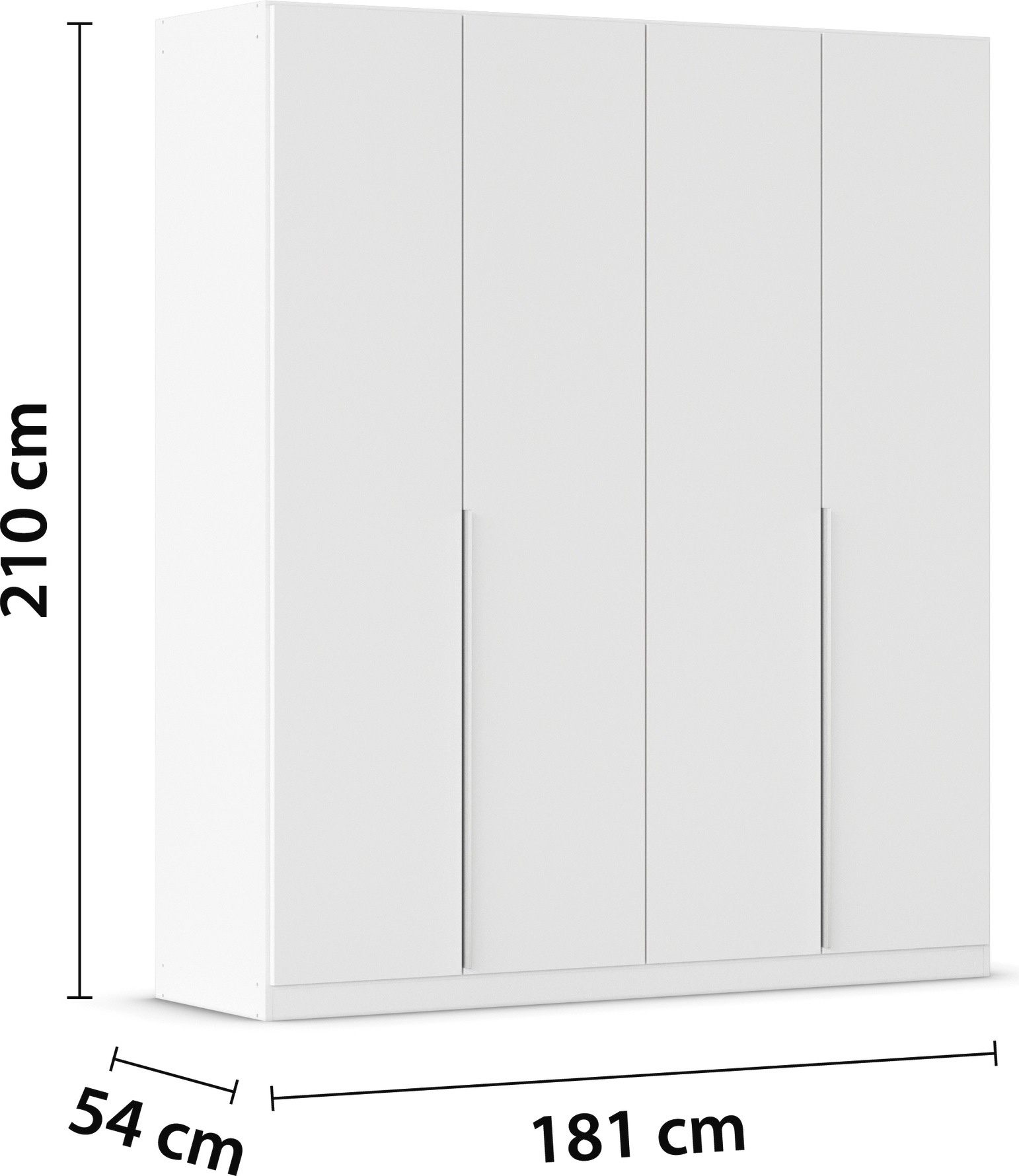 rauch Drehtürenschrank »Kleiderschrank Schrank Garderobe AGORDO TOPSELLER Schlafzimmer«, (in zwei Griff-Farben, Breiten 91-360 cm, Dekor- oder Hochglanzfront), durchdachte Innenausstattung, in 7 Breiten und 2 Höhen MADE IN GERMANY