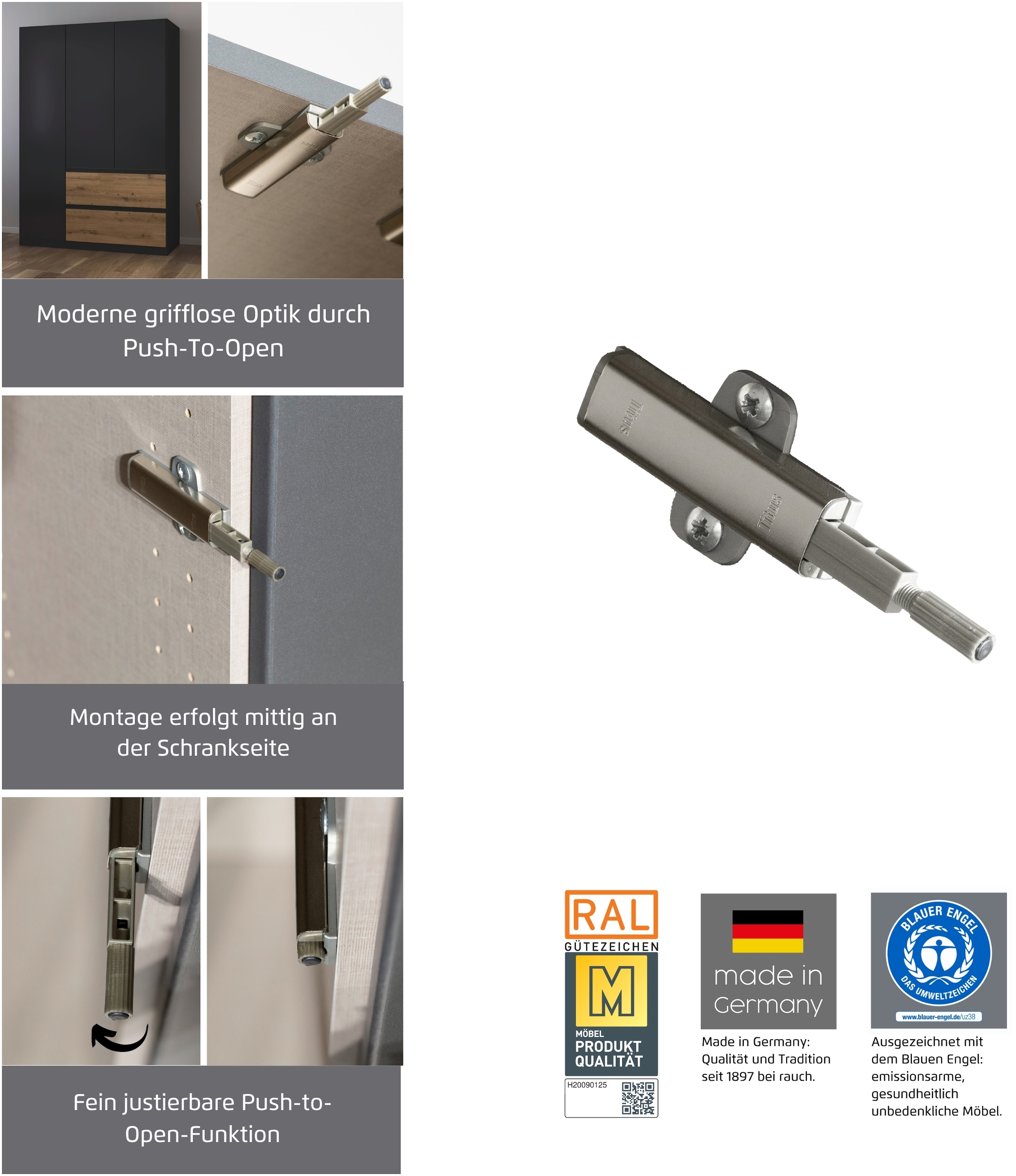 rauch Jugendzimmer-Set »Komplettzimmer Schlafzimmer-Set (5-St.) Jugendzimmer-Set JOEL« Set, Bett 90x200 oder 140x200 cm, Ausstattungspakete BASIC/CLASSIC/PREMIUM, 5 Stk. tlg.