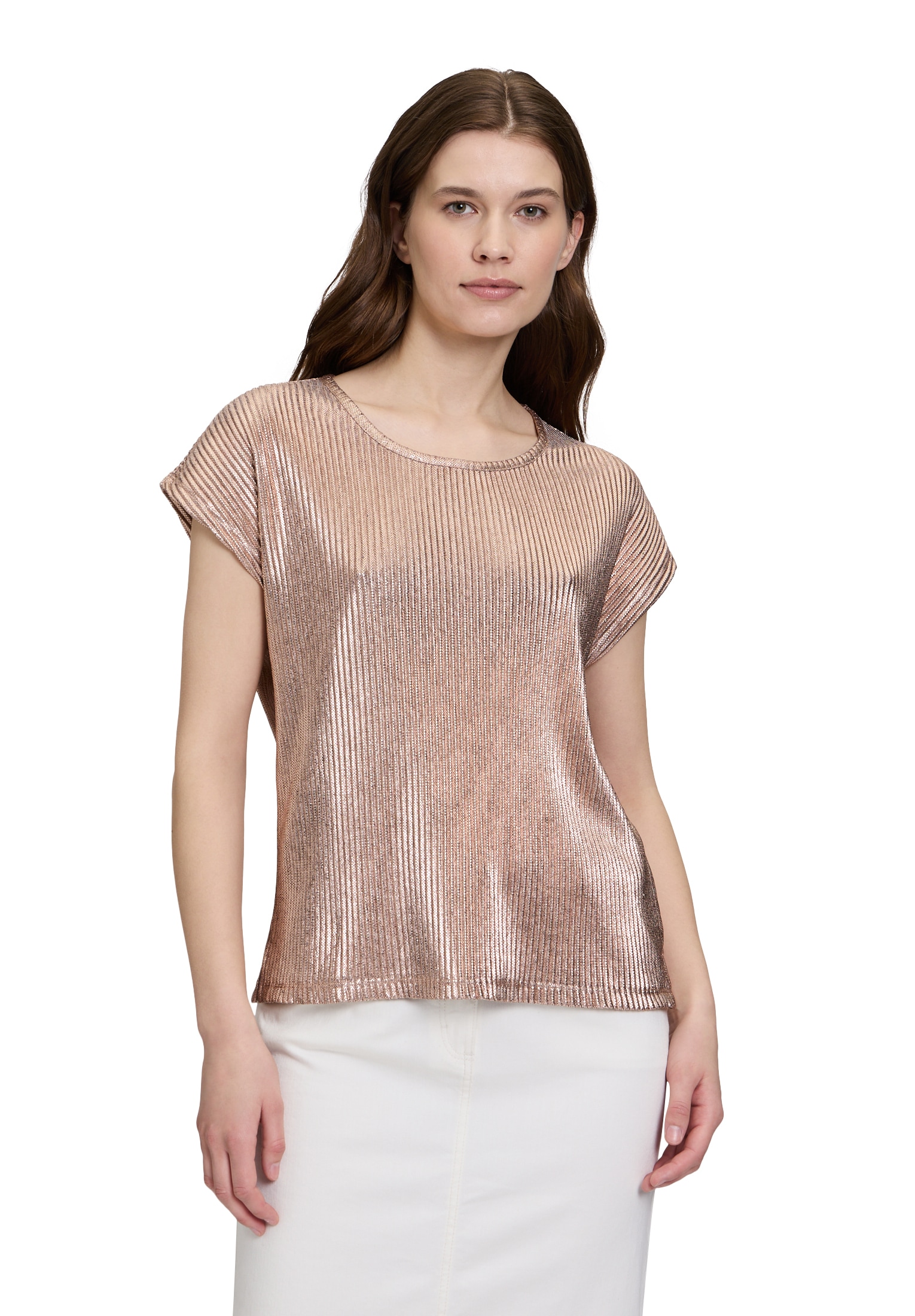 Betty Barclay Kurzarmshirt »Casual-Shirt mit Glanzeffekt«