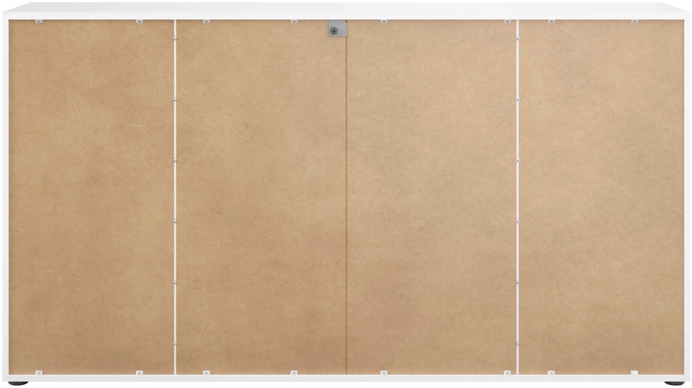 Manjana Möbel Sideboard »Style« mit Glasfronten, mit Metallgriffen, melaminbeschichtet