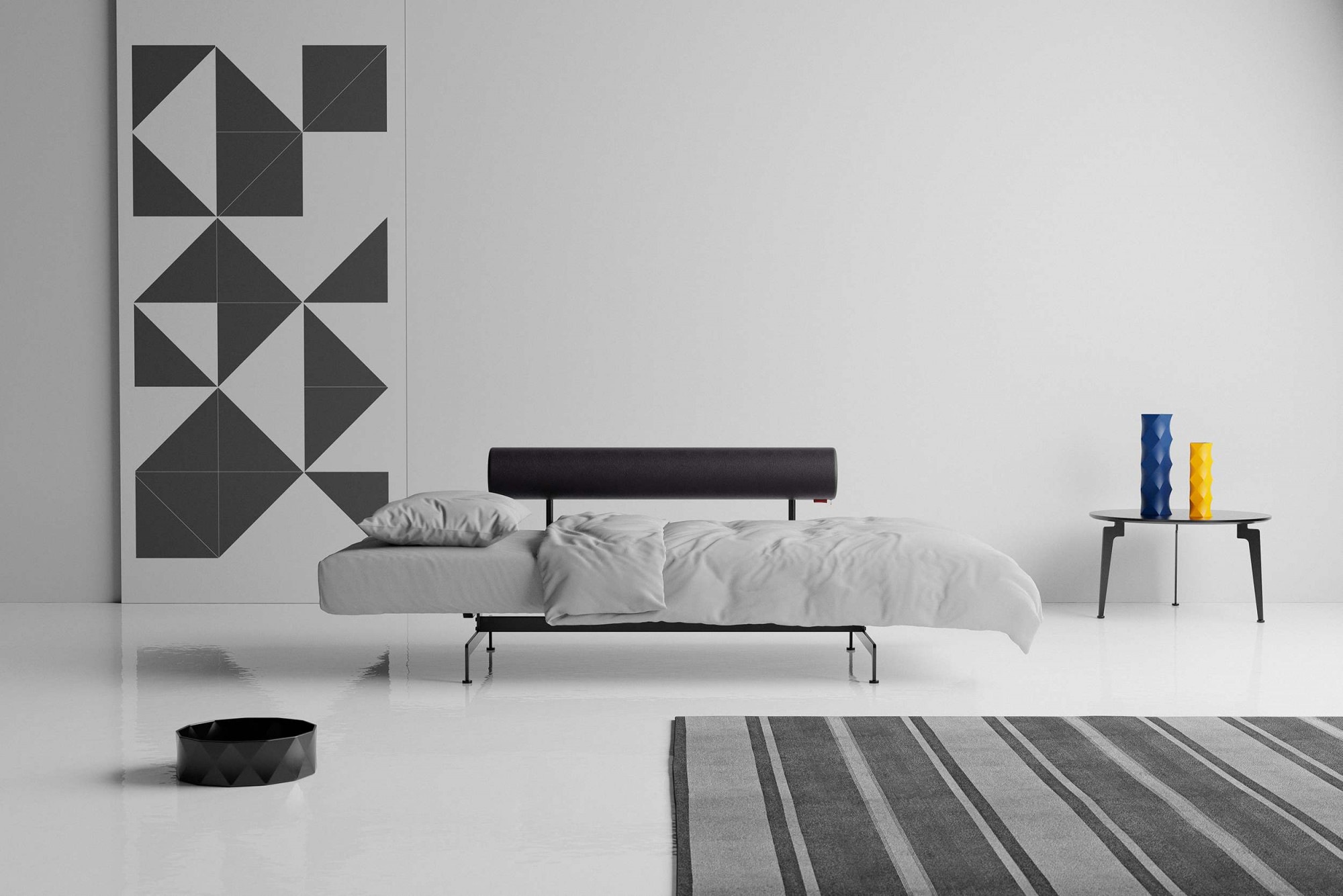 INNOVATION LIVING ™ 3-Sitzer »Ghia Schlafsofa«, eine große Liegefläche mit geringer Stellfläche, beidseitig abklappbar