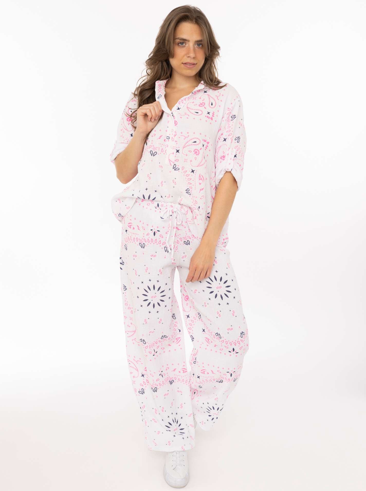 Zwillingsherz Stoffhose »"Paisley Dreams"«  Paisley Muster, elastischer Bund mit Kordel, Musselin