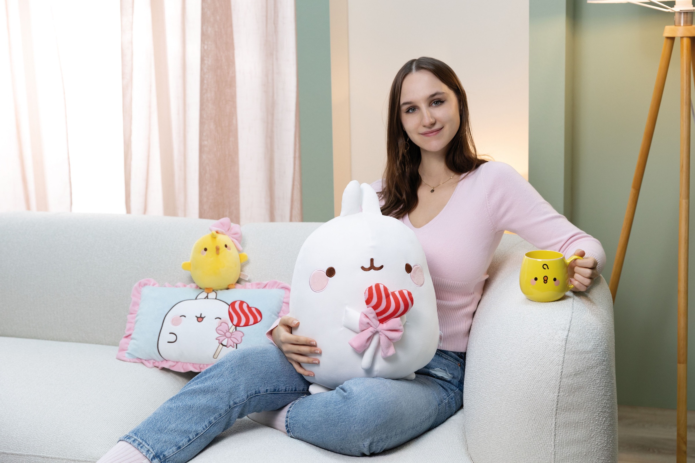Nici Kuscheltier »MOLANG mit Lolli, 48cm« mit Lolli