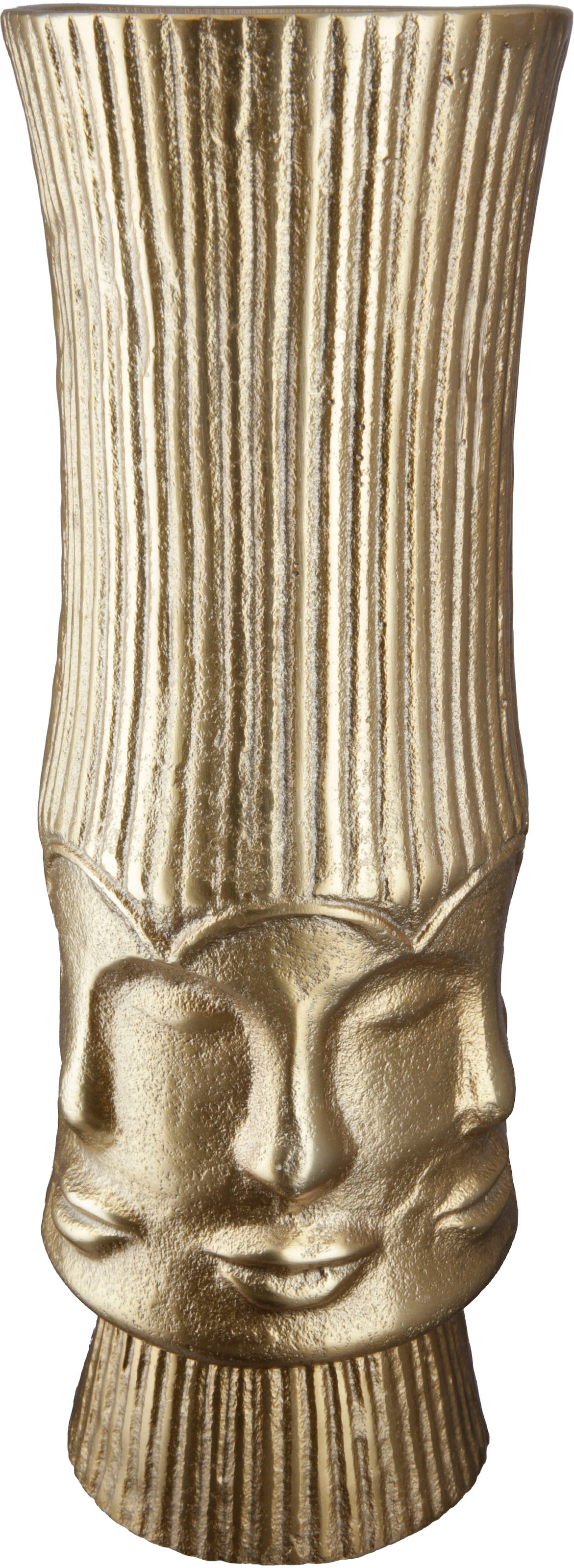 GILDE Dekovase "Face" Vase aus Aluminium, Dekoobjekt