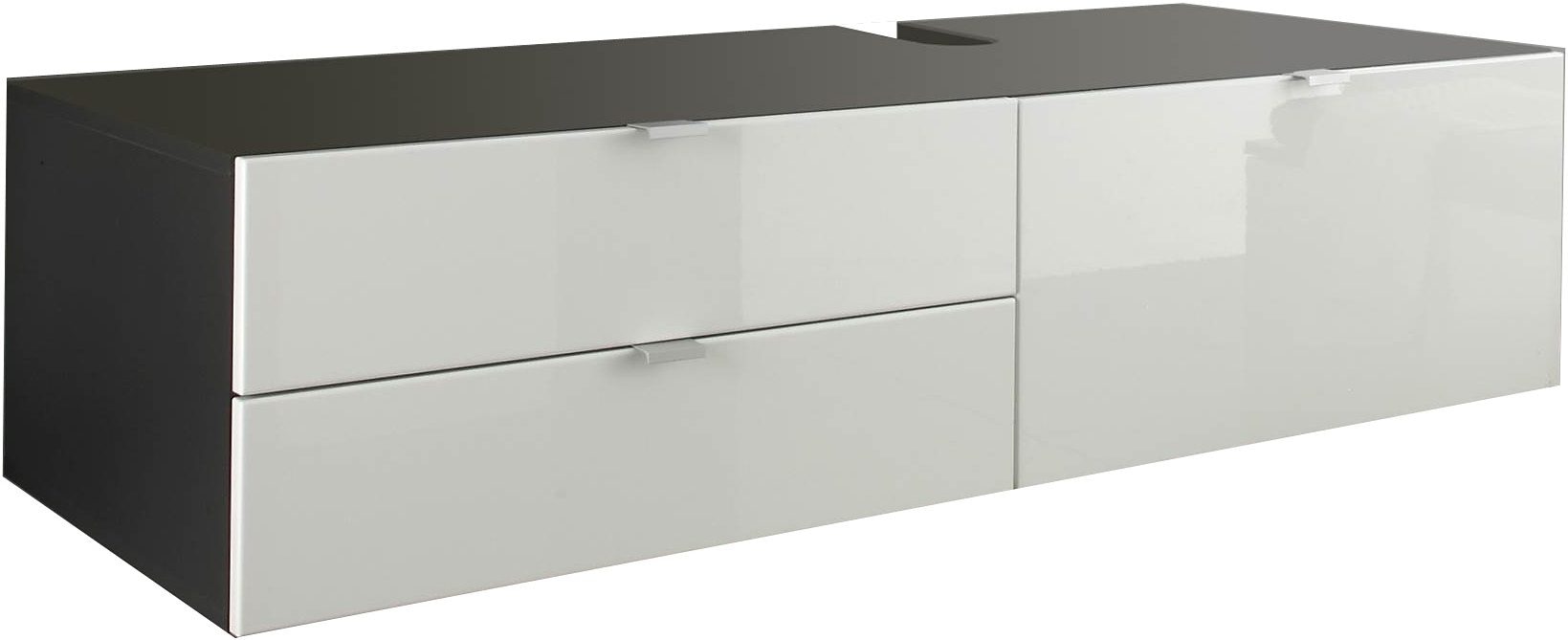 welltime Waschtisch »Bardolino«, Waschbeckenunterschrank in Weiß Hochglanz mit Soft-Close-Funktion