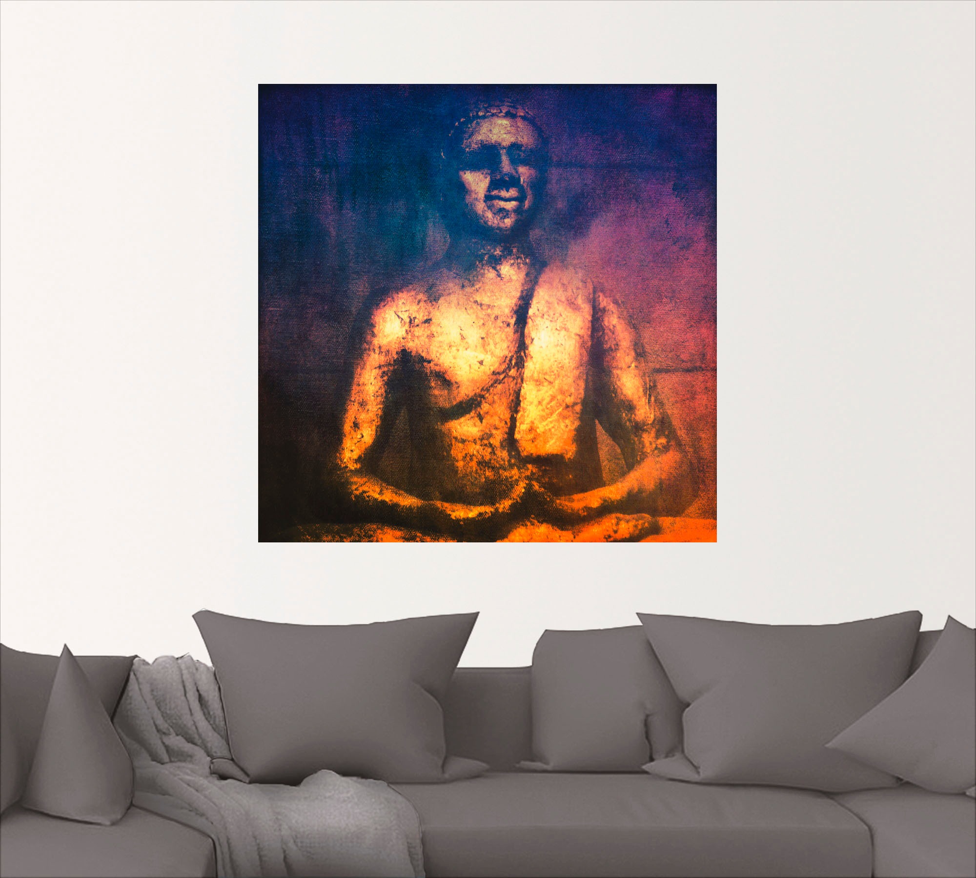Artland Wandbild »Der Goldene Buddha II«, Religion, (1 St.), als Leinwandbild, Wandaufkleber oder Poster in versch. Größen