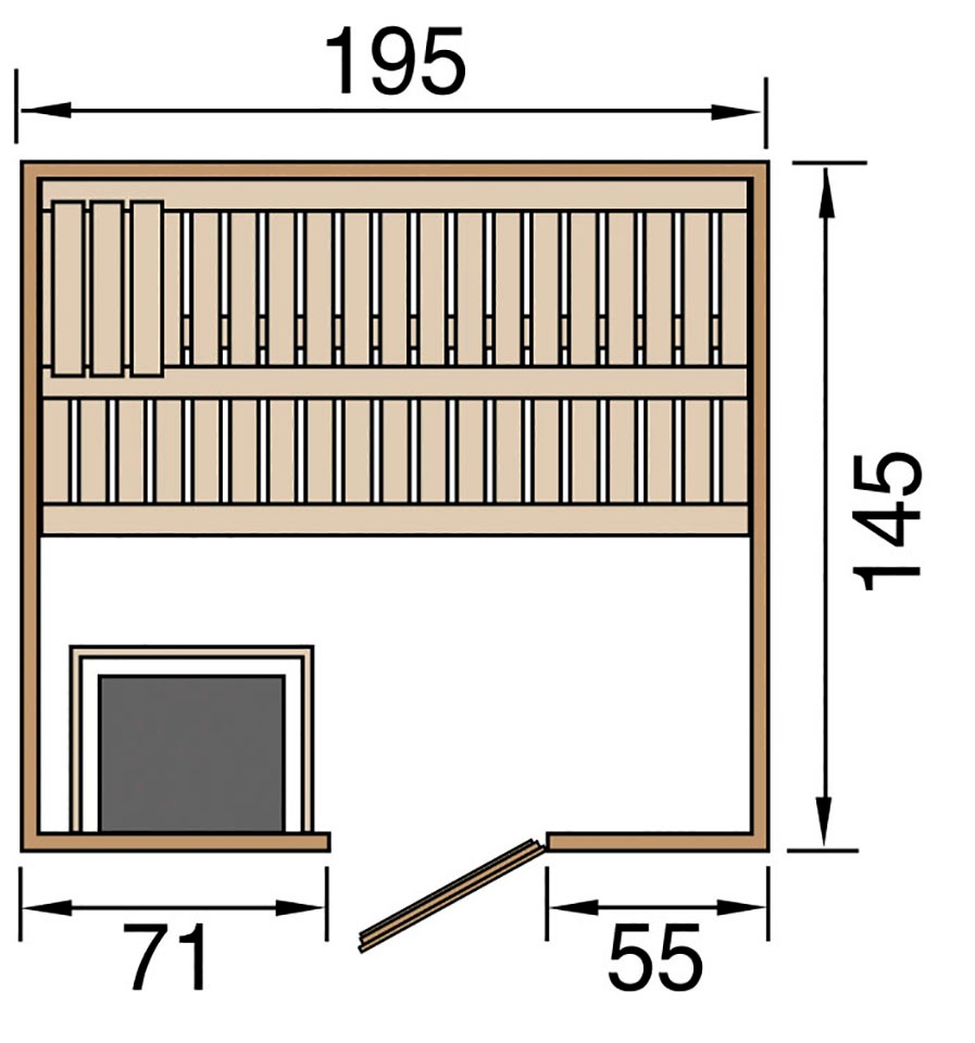 weka Sauna »Kemi« Set,  7,5 kW Bio-Ofen mit digitaler Steuerung