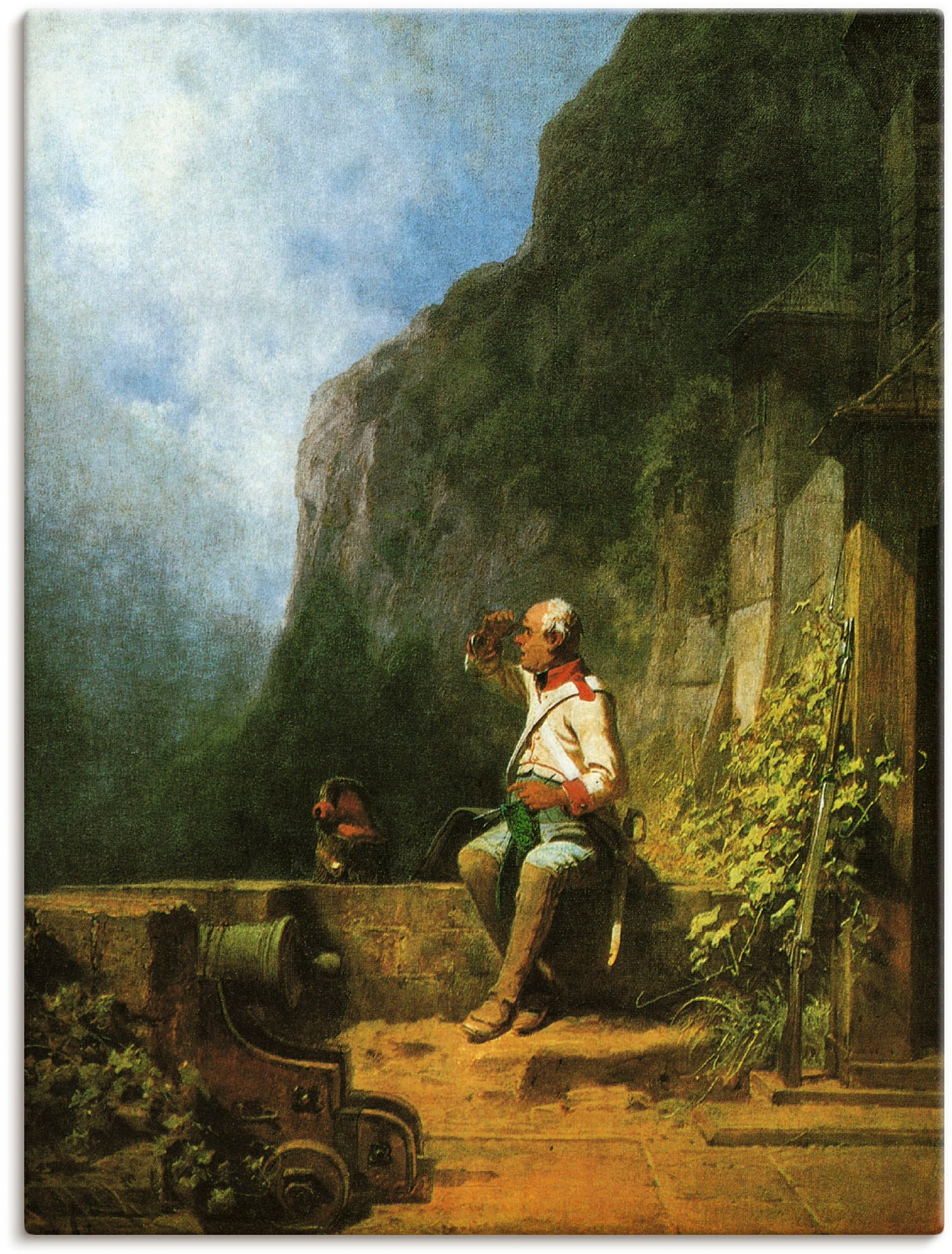 Wachtposten. Mann, St.), Wandaufkleber Leinwandbild, Poster 1855«, »Strickender Wandbild Um versch. Artland Größen (1 als oder Raten auf in kaufen