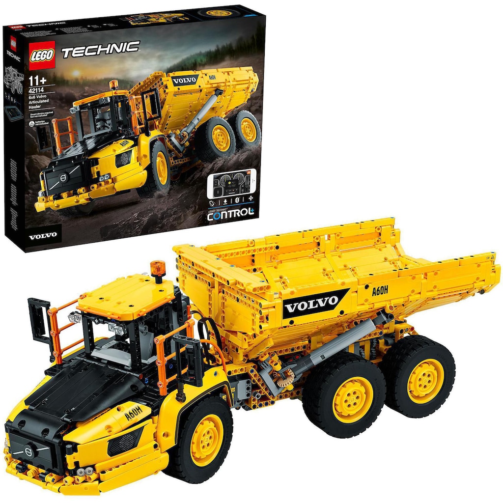 LEGO® Konstruktionsspielsteine »Knickgelenkter Volvo-Dumper 6x6 (42114), LEGO® Technic«, (2193 St.)