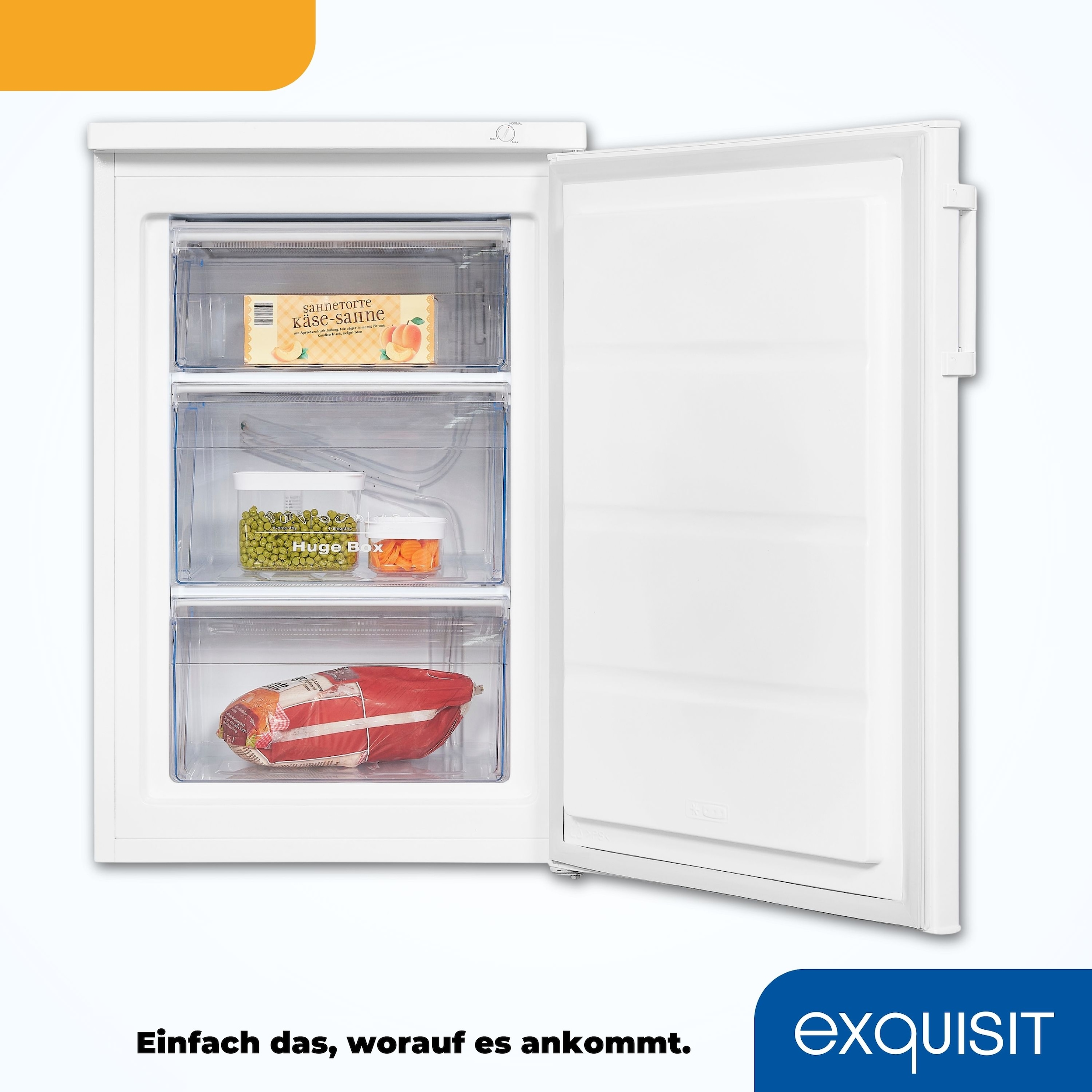exquisit Gefrierschrank »GS81-H-010E«, 84,5 cm hoch, 56 cm breit, 85 L Volumen, 4 Sterne Gefrieren