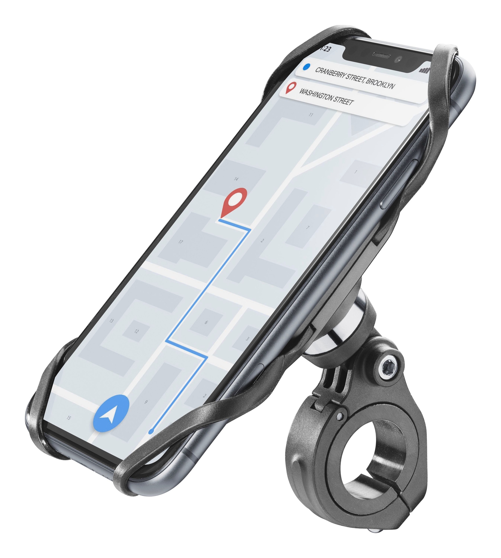 Cellularline Handy-Halterung »Universal Bike Holder Rider Pro«, mit Klemme und Abstandhalter für den Lenker