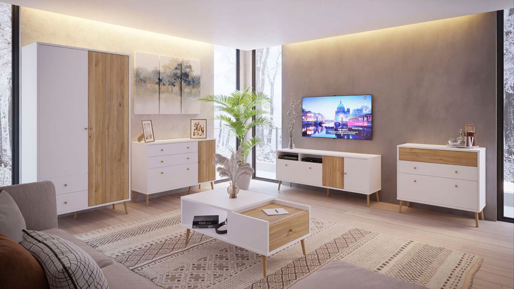 FORTE TV-Board »Harllson EasyKlix by Forte«, die neue geniale Art Möbel aufzubauen