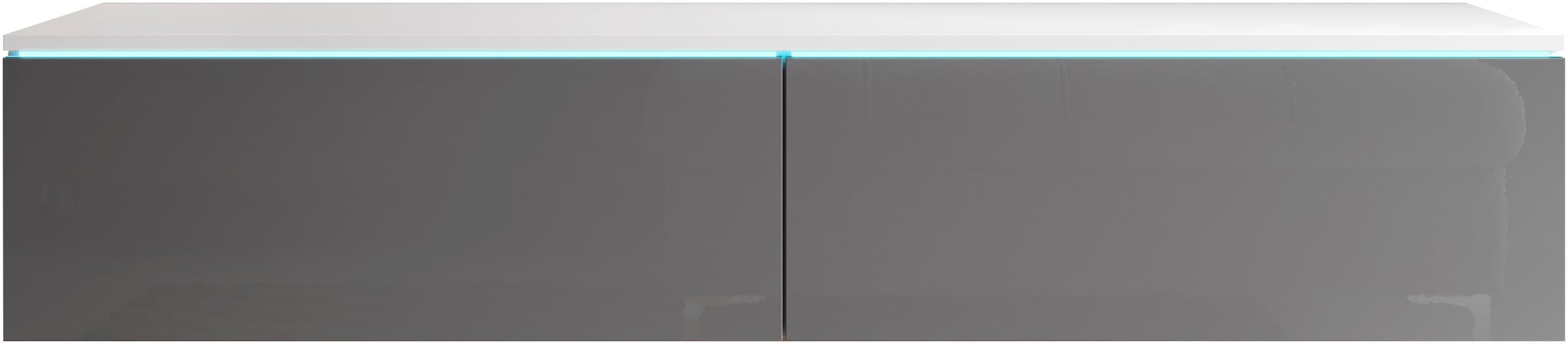 INOSIGN Lowboard »LOWBOARD D, wahlweise mit oder ohne Beleuchtung«, modernes TV-Board ohne Griffe, mit viel Stauraum,stehend und hängend